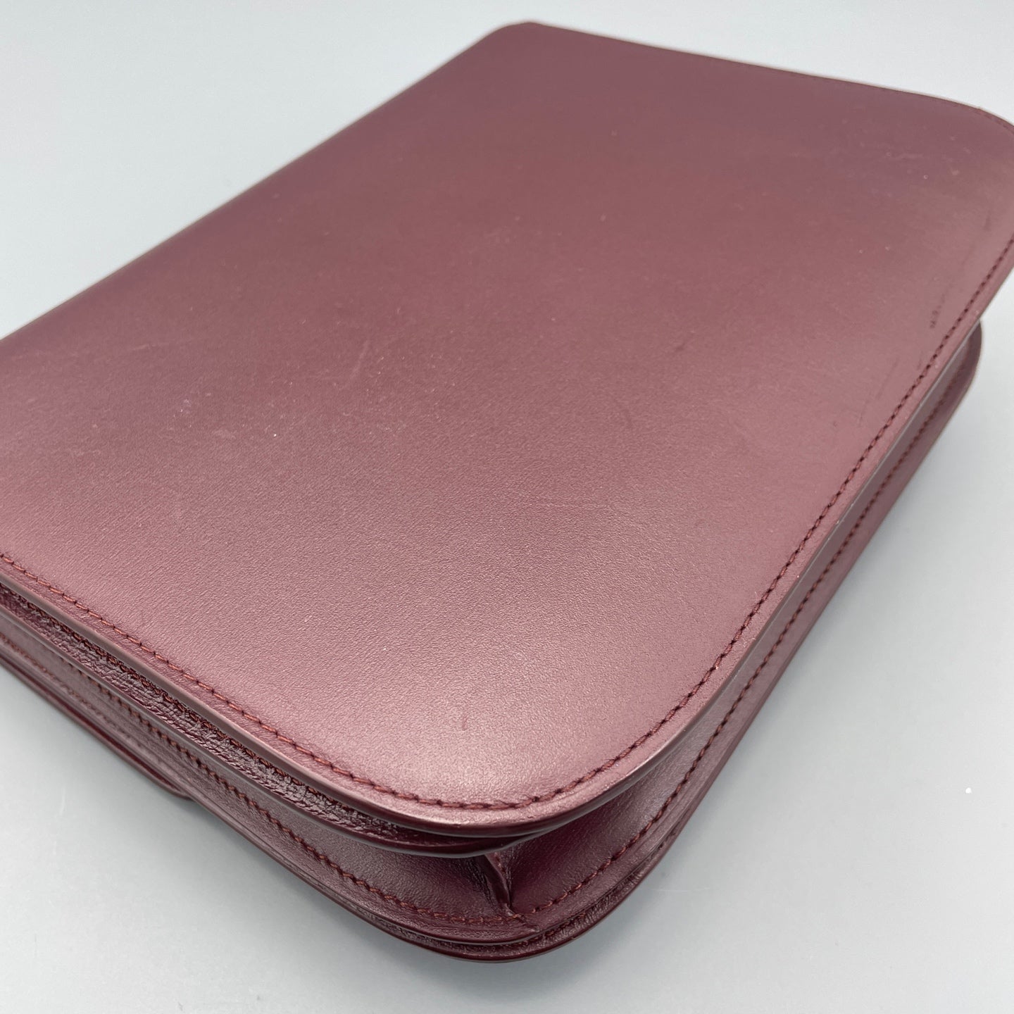 Celine - Box Bag - Leather - Burgundy - (medium)