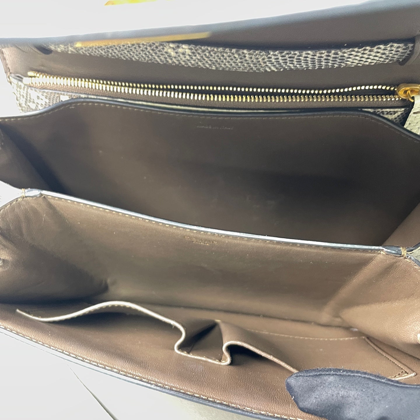 Celine - Box Bag - Lizard Leather - White and Grey - (Small)