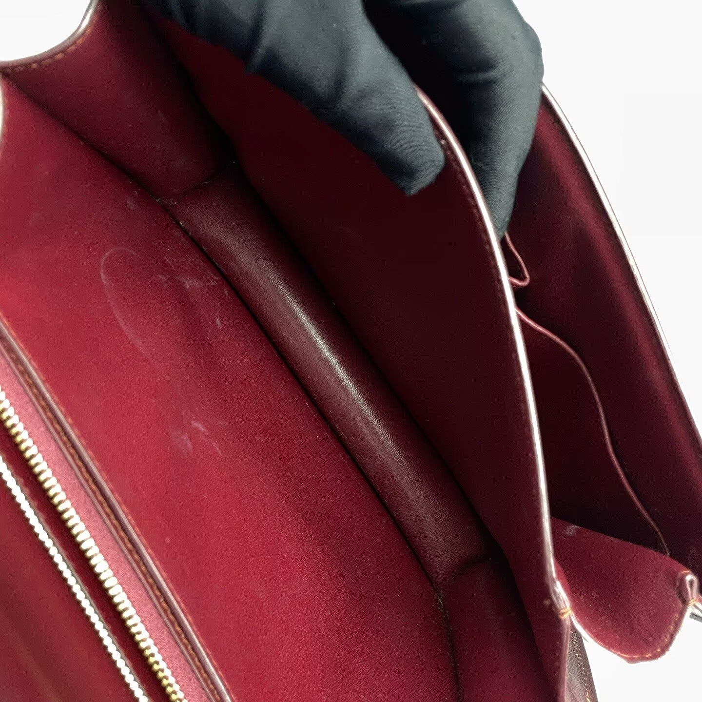 Celine - Box Bag - Smooth Calfskin Leather - Burgundy - (medium)