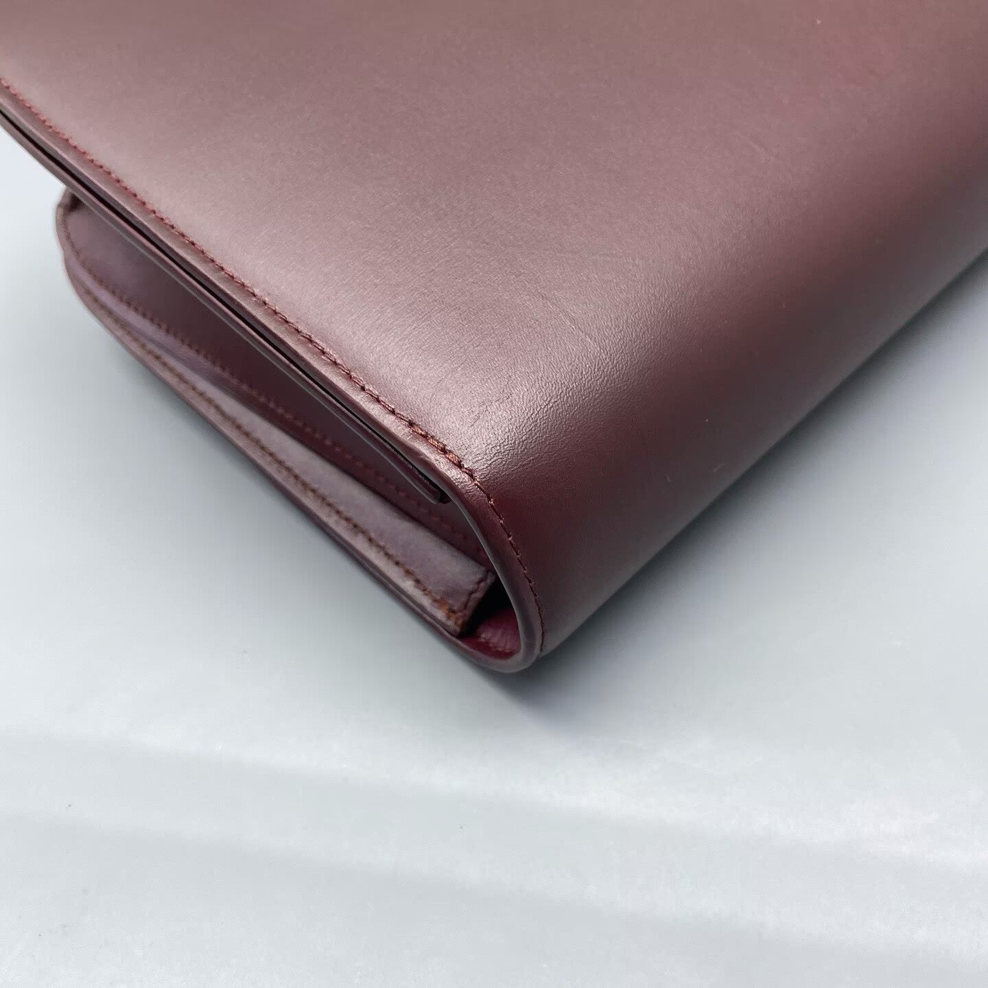 Celine - Box Bag - Smooth Calfskin Leather - Burgundy - (medium)