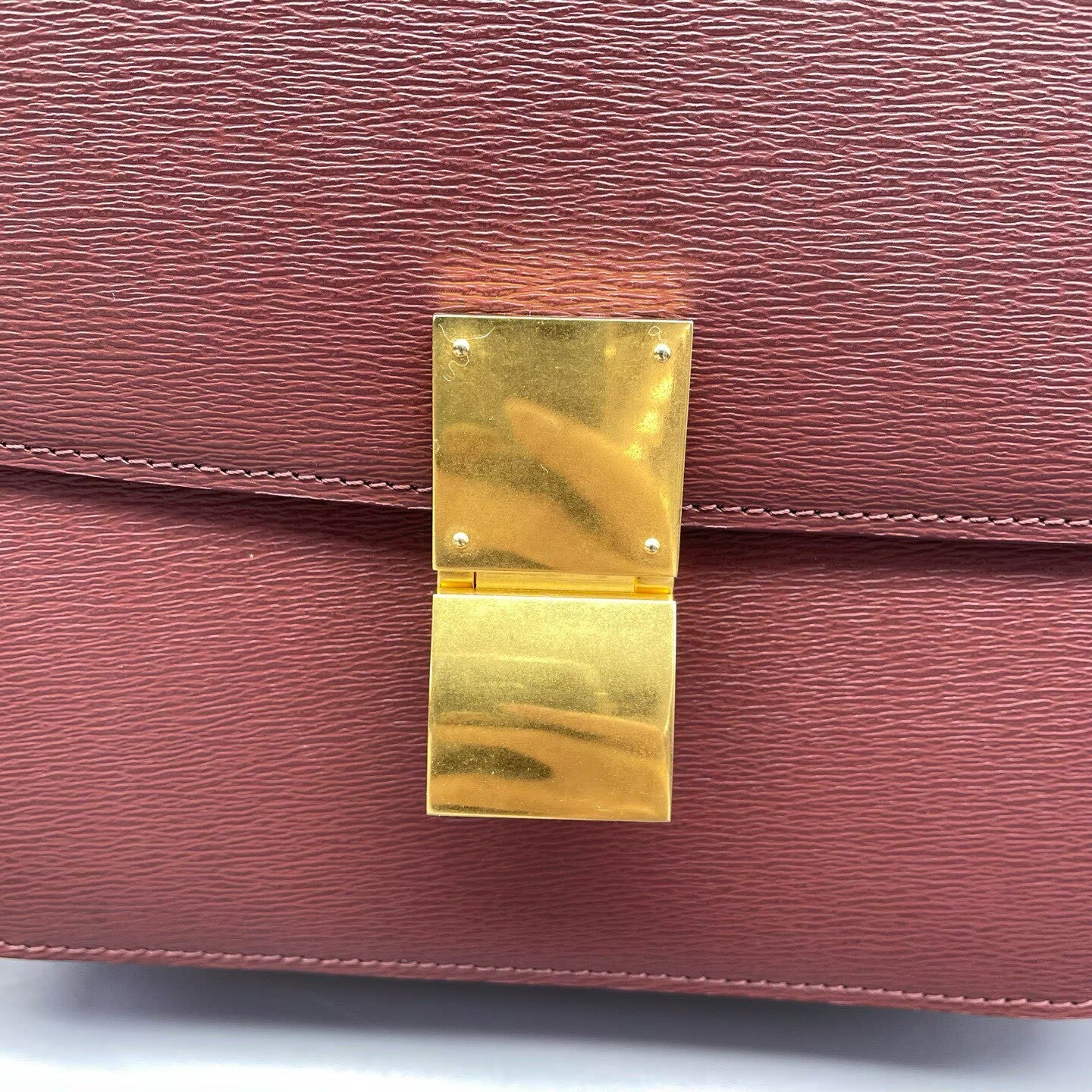 Celine - Box - Calfskin leather - Burgundy - (Medium)