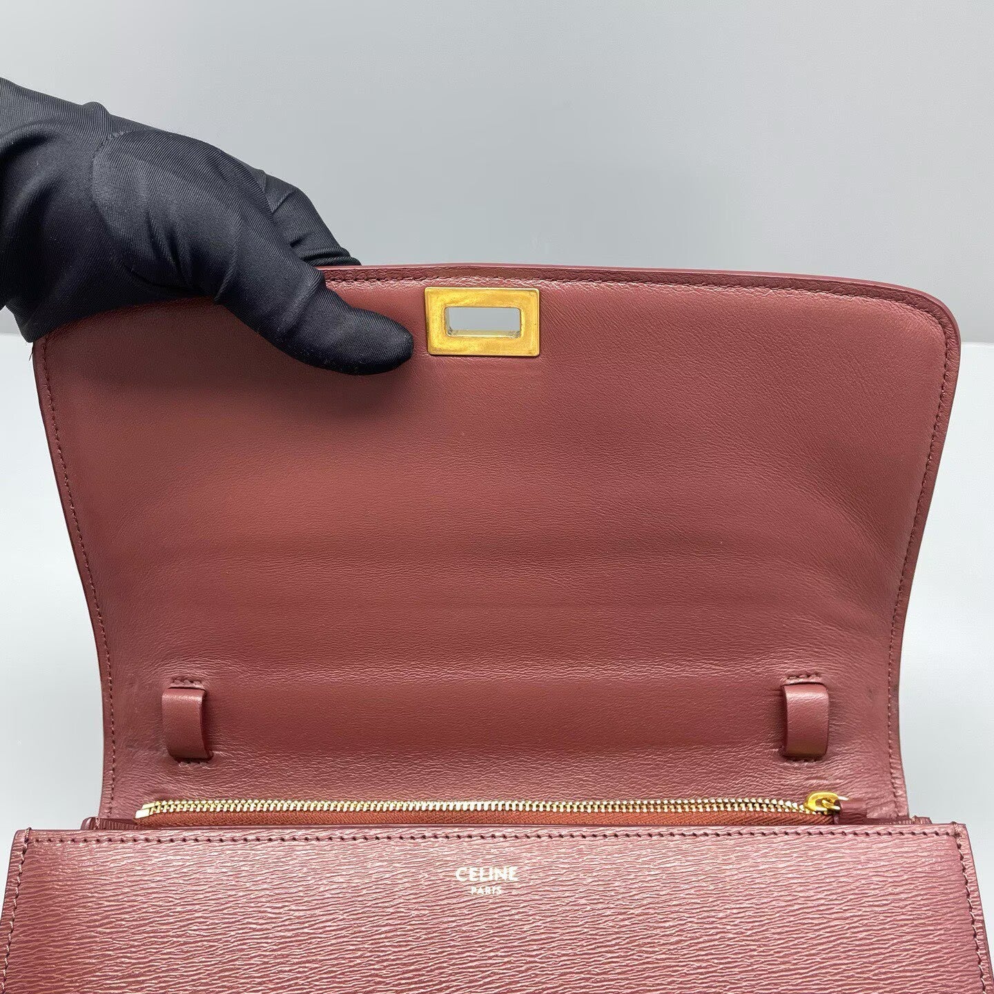 Celine - Box - Calfskin leather - Burgundy - (Medium)
