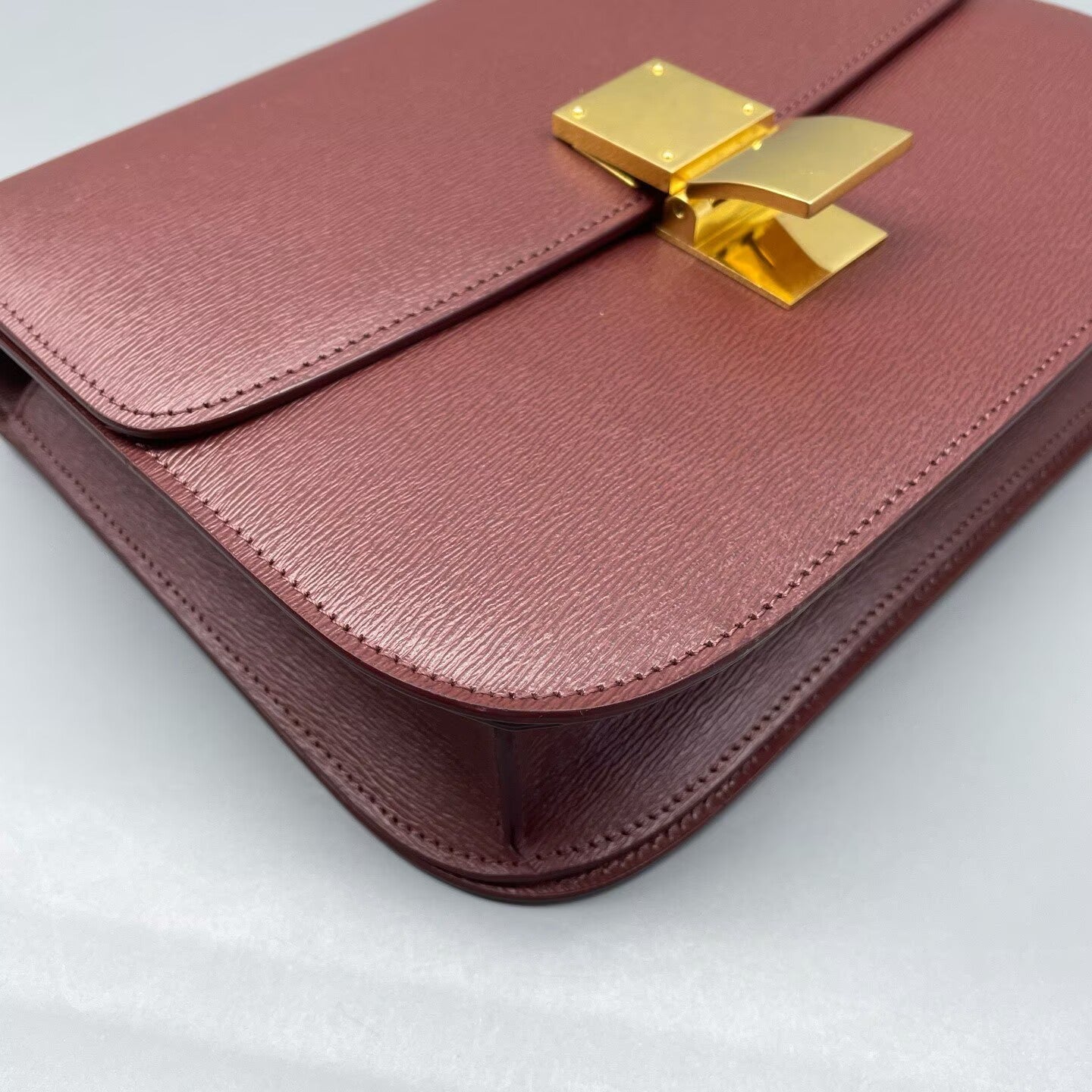 Celine - Box - Calfskin leather - Burgundy - (Medium)