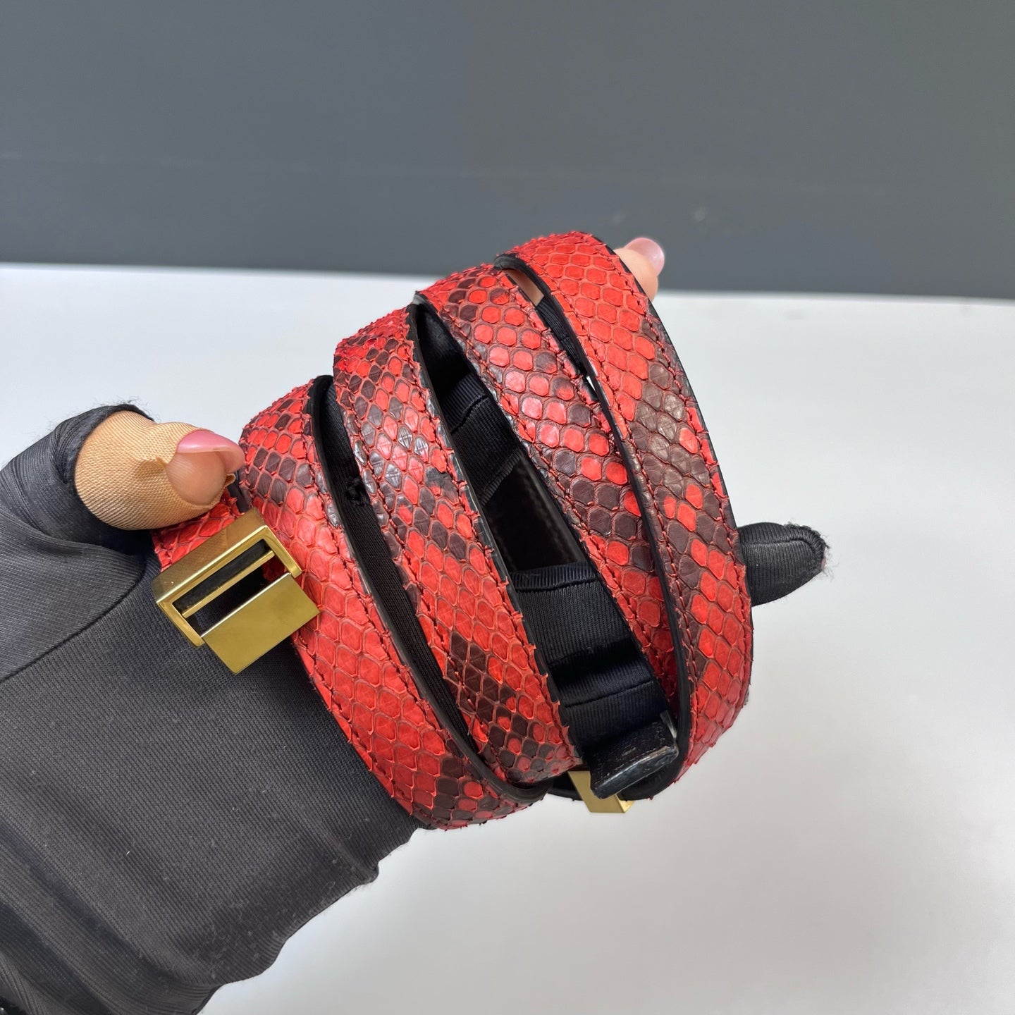 Celine - Box - Exotic leathers - Python - Red - (medium)
