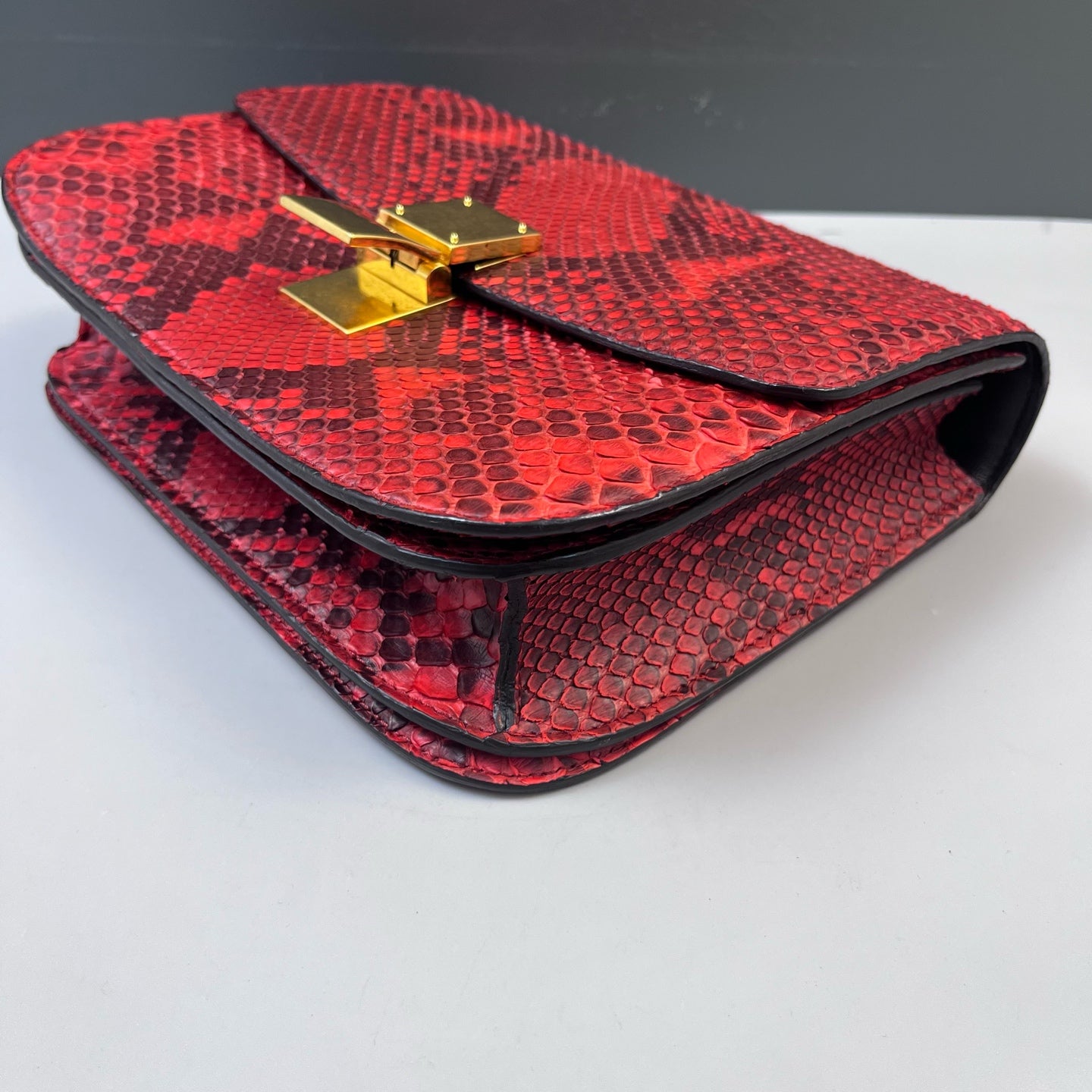 Celine - Box - Exotic leathers - Python - Red - (medium)