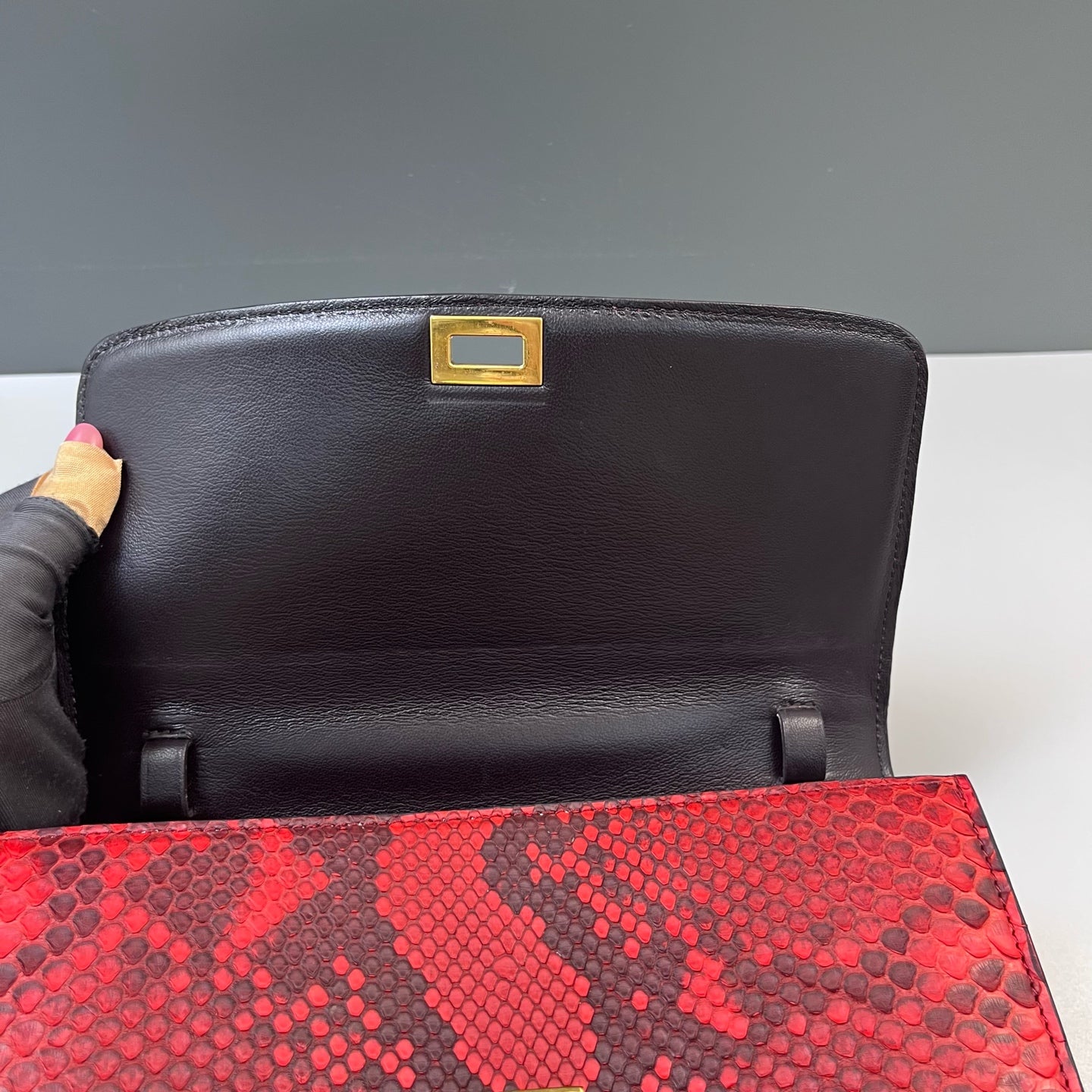 Celine - Box - Exotic leathers - Python - Red - (medium)