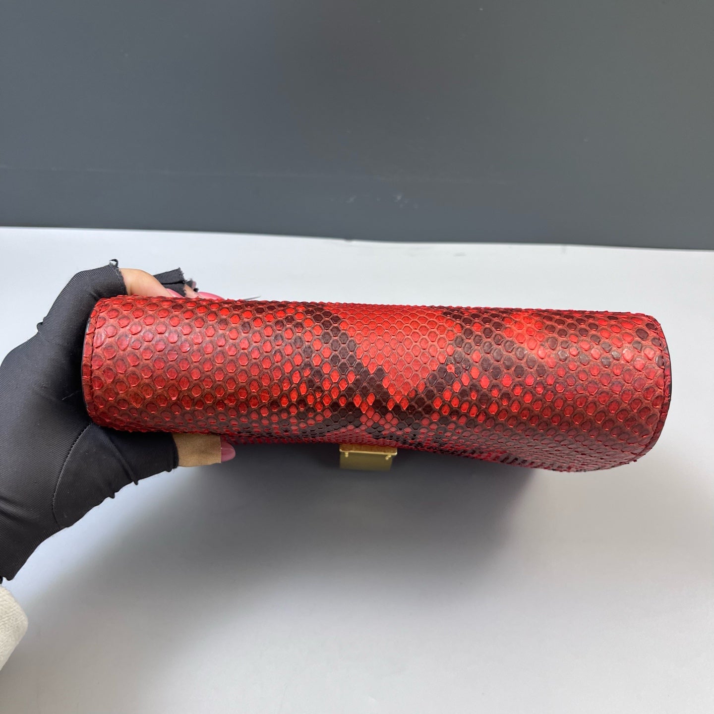 Celine - Box - Exotic leathers - Python - Red - (medium)