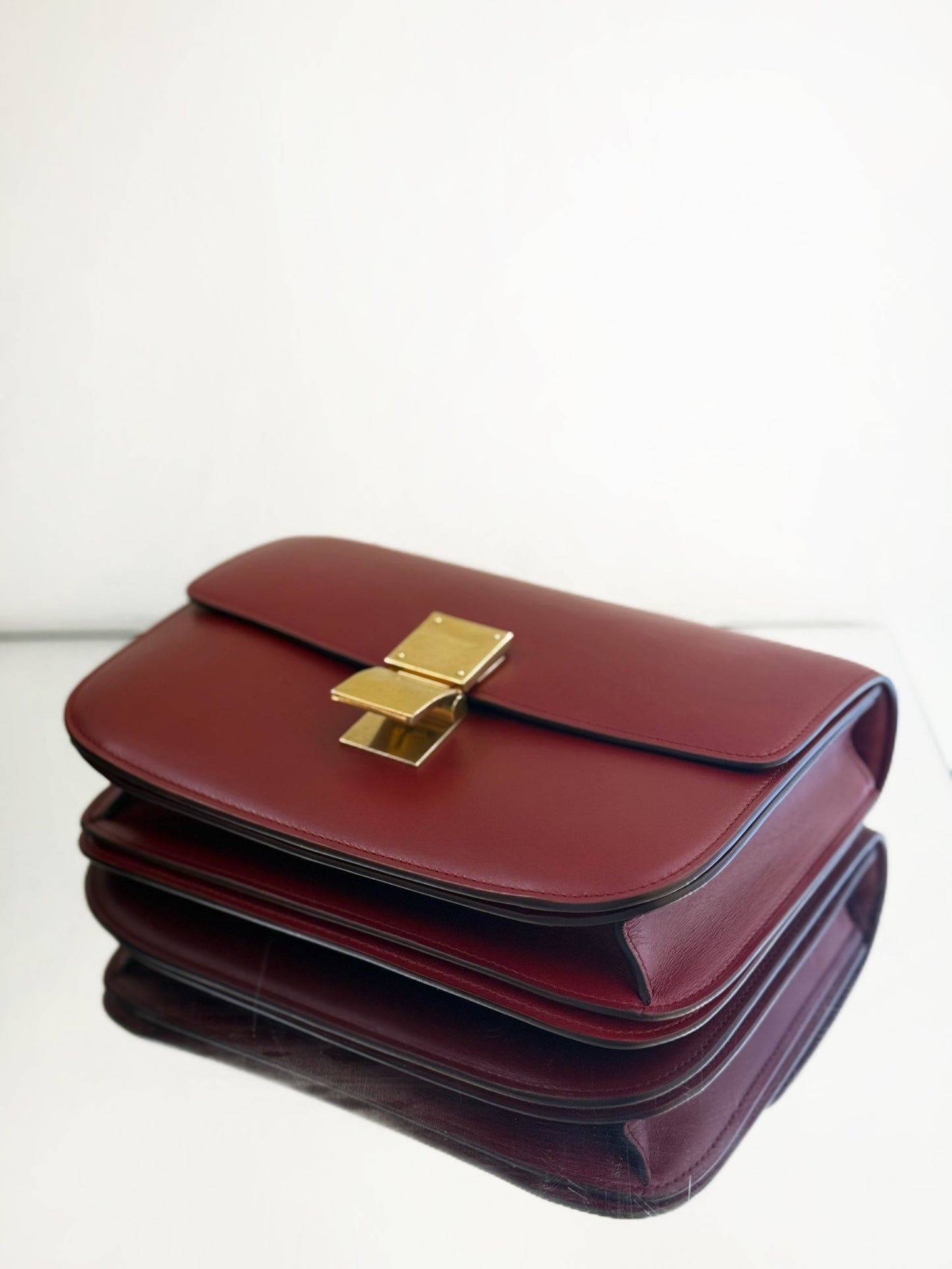 Celine - Box - Leather - Burgundy - (medium)