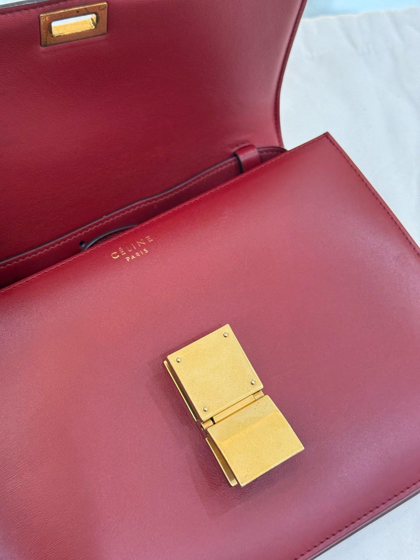 Celine - Box - Leather - Burgundy - (medium)