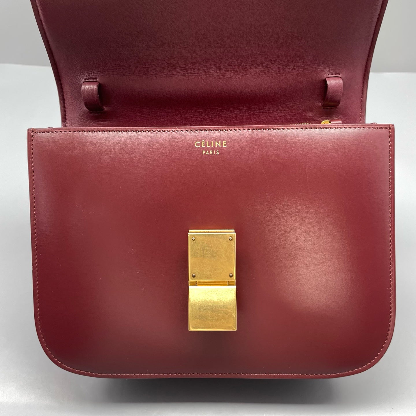 Celine - Box - Leather - Burgundy - (Medium)