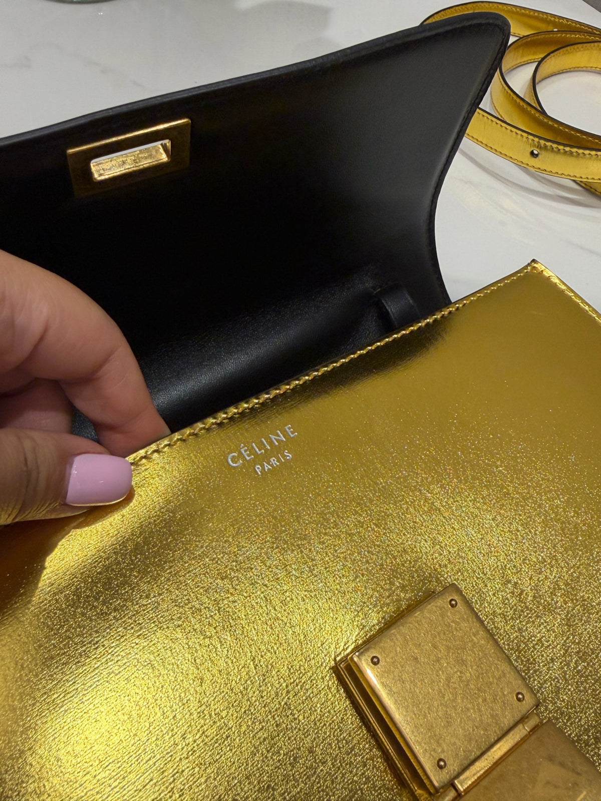 Celine - Box Medium - Leather - Gold - (medium)