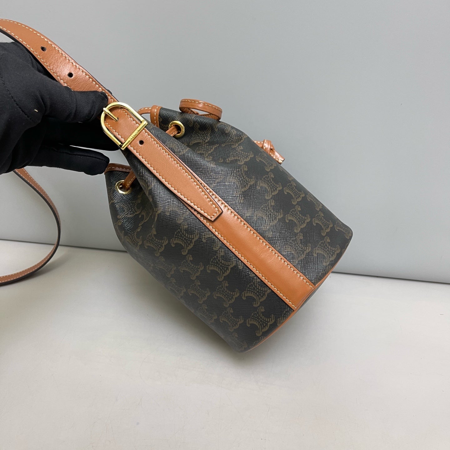 Celine - Bucket Bag - Leather - Brown - (mini)