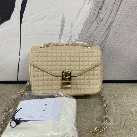 Celine - C Bag Chain Bag - Cowhide leather - Beige - (Small)