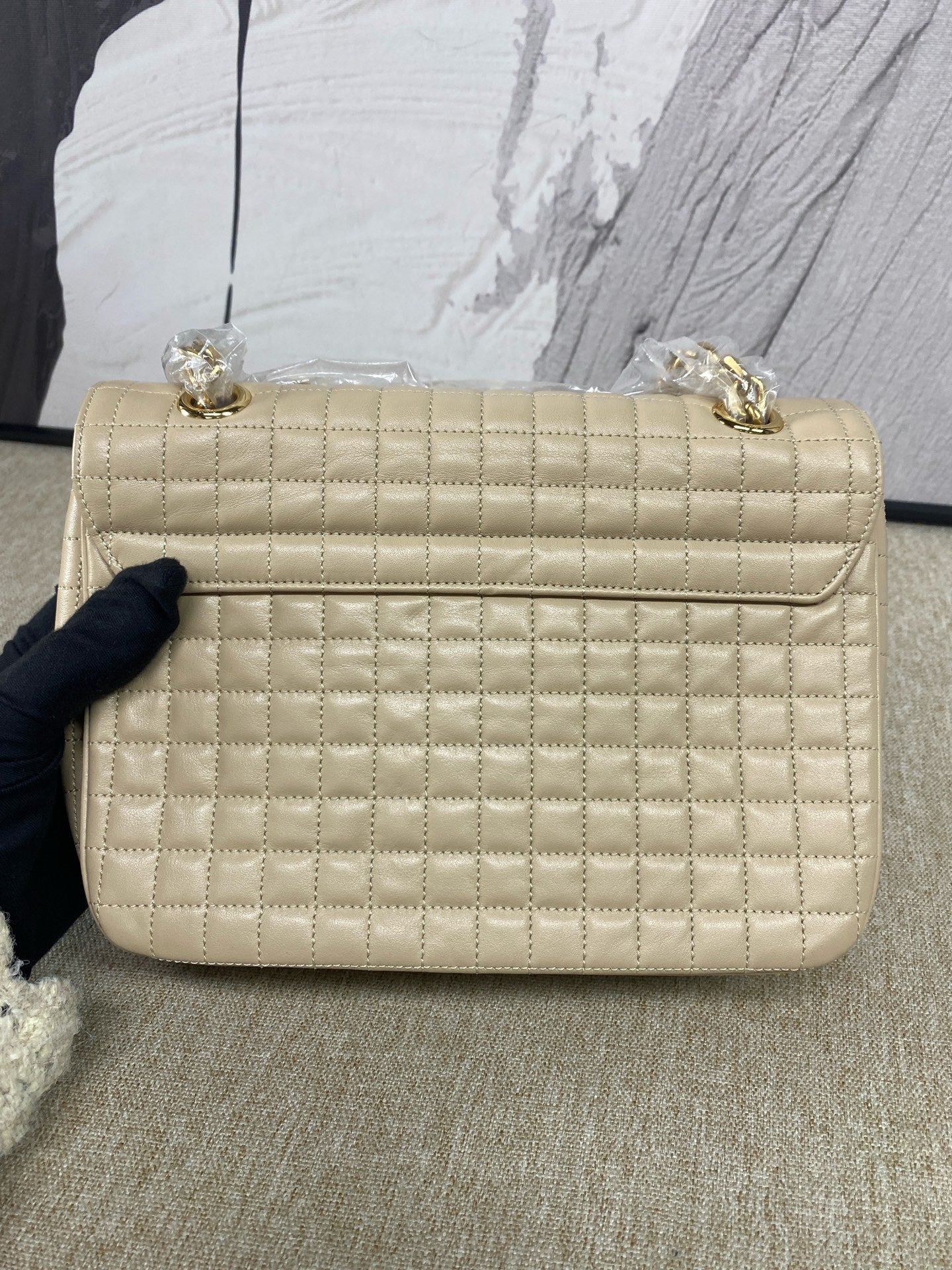 Celine - C Bag Chain Bag - Cowhide leather - Beige - (Small)