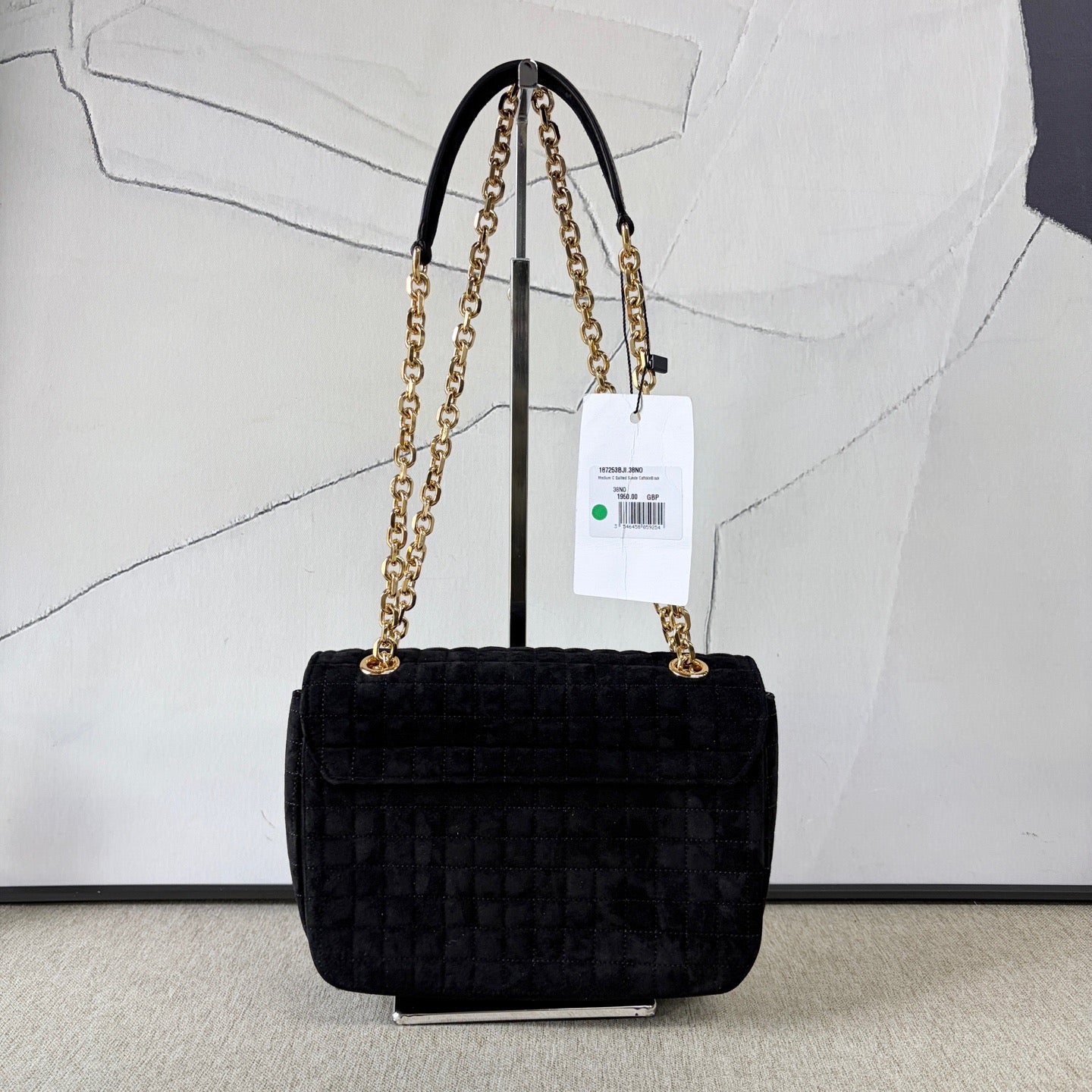 Celine - C Bag Chain Bag - Suede - Black - (Mini)