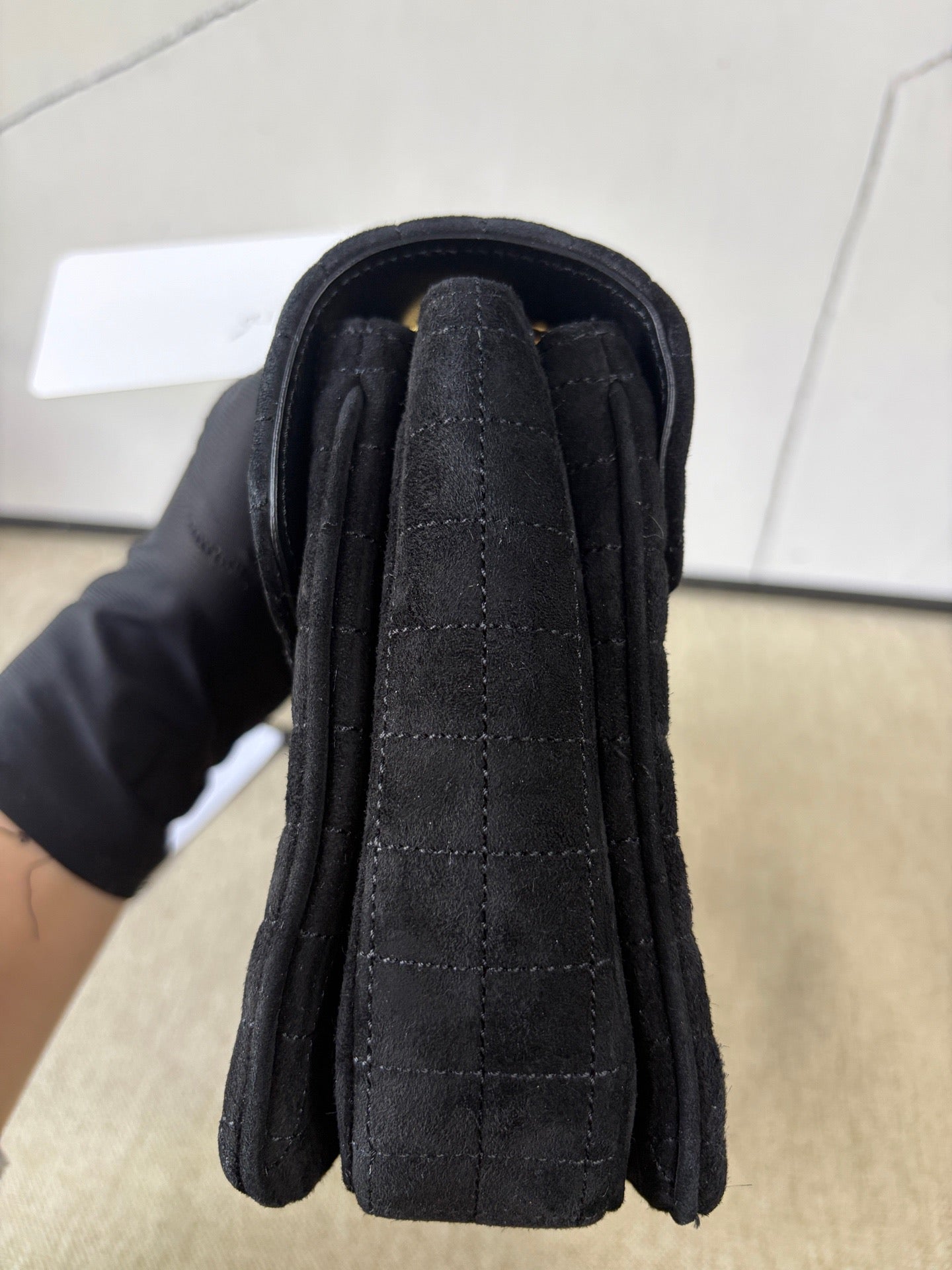 Celine - C Bag Chain Bag - Suede - Black - (Mini)