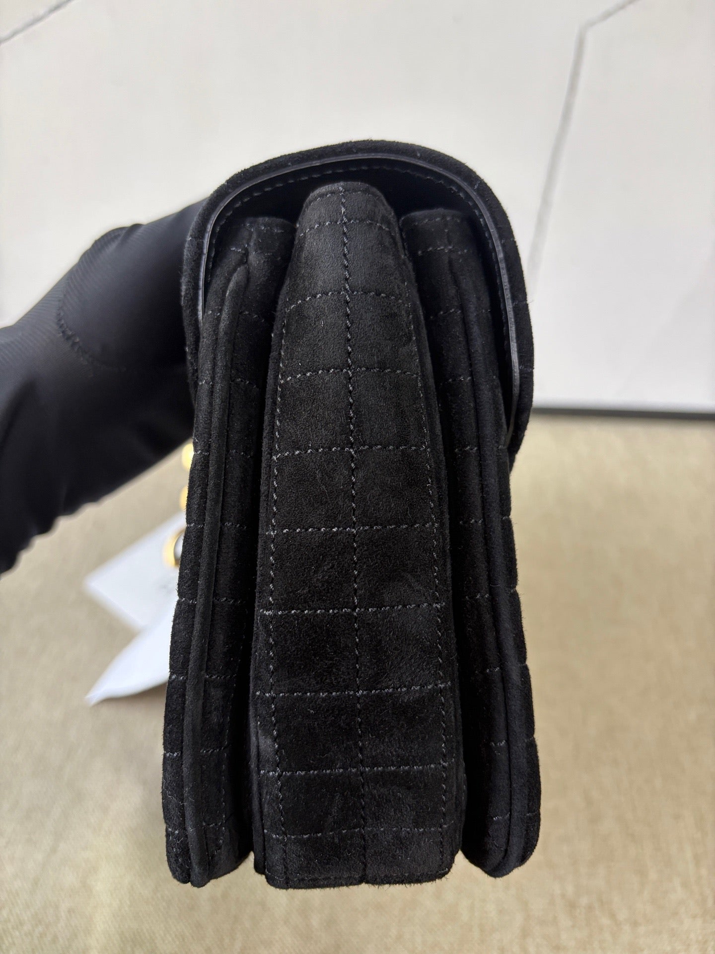 Celine - C Bag Chain Bag - Suede - Black - (Mini)