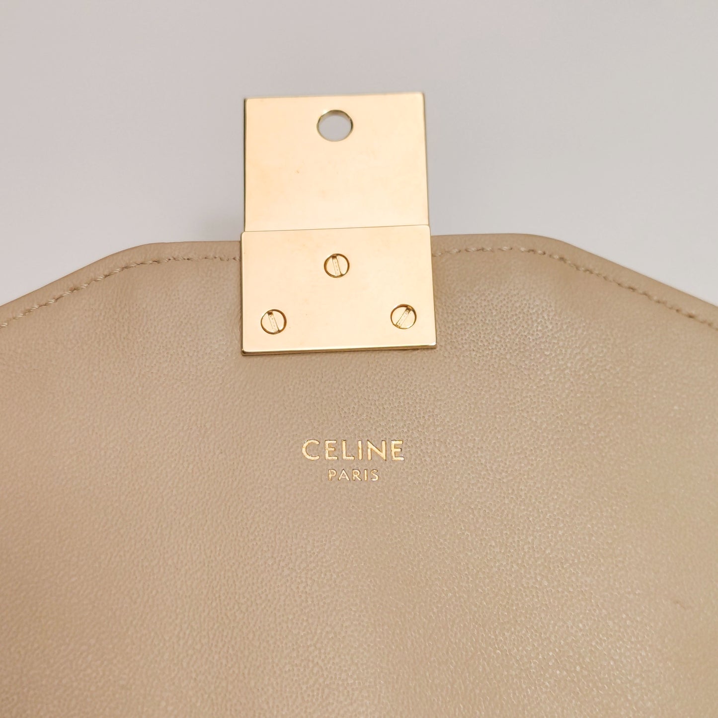 Celine - C Bag Quilted Calfskin - Leather - Beige - (medium)