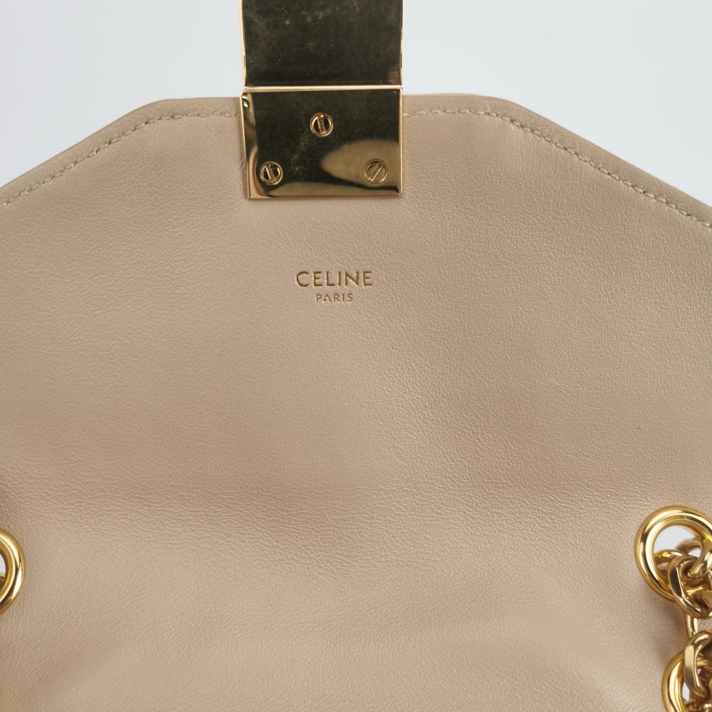 Celine - C Bag Quilted Calfskin - Leather - Beige - (medium)