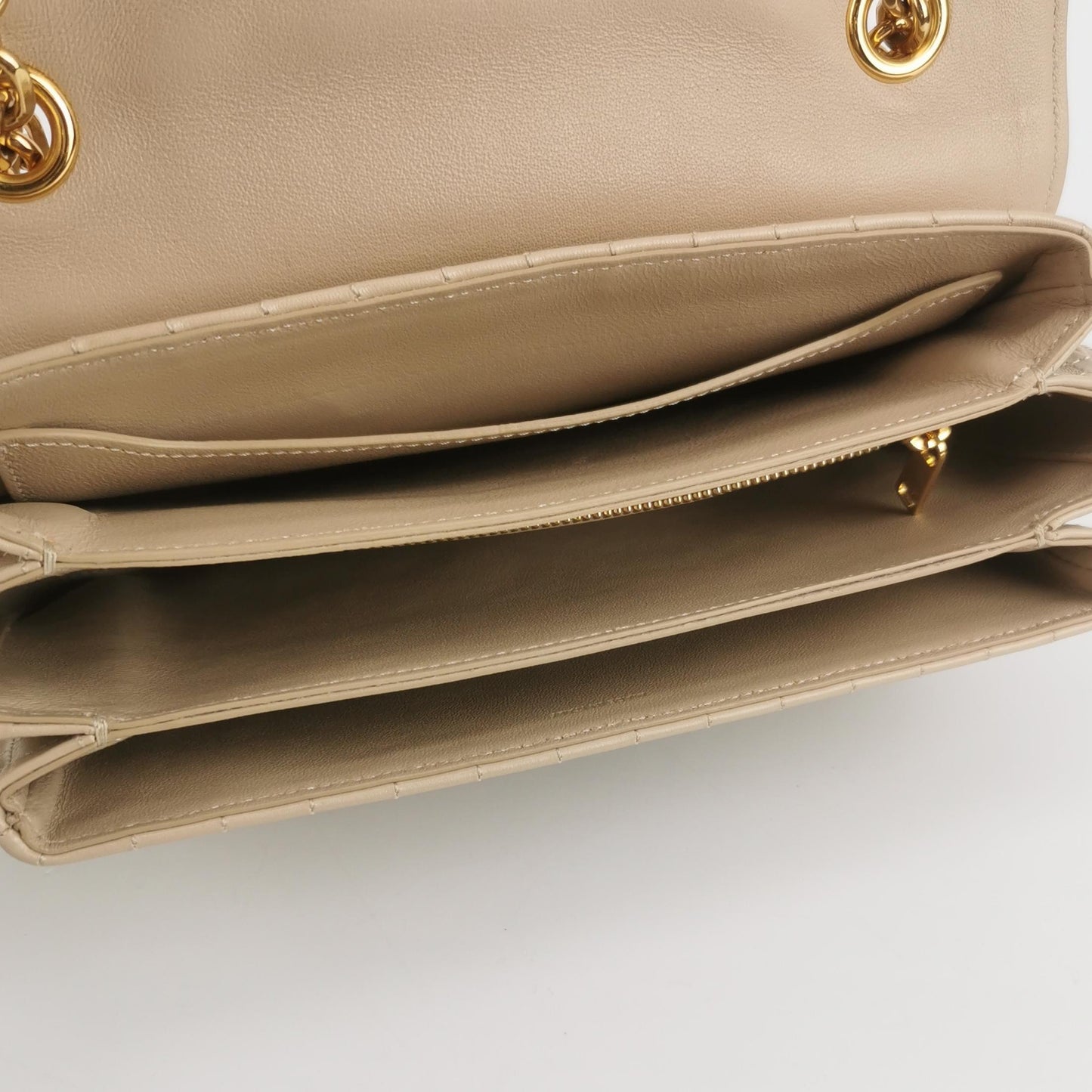 Celine - C Bag Quilted Calfskin - Leather - Beige - (medium)