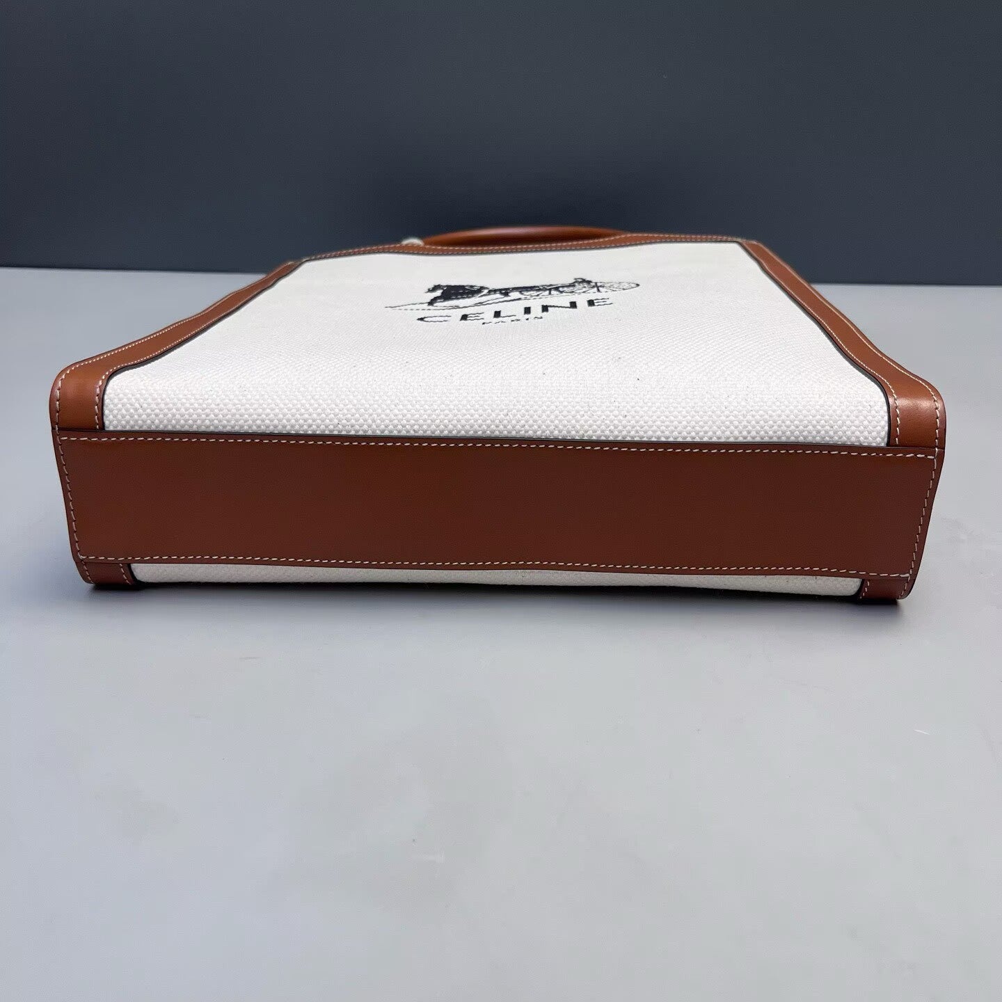 Celine - Cabas - Canvas and Leather - Beige and Brown - (Medium)