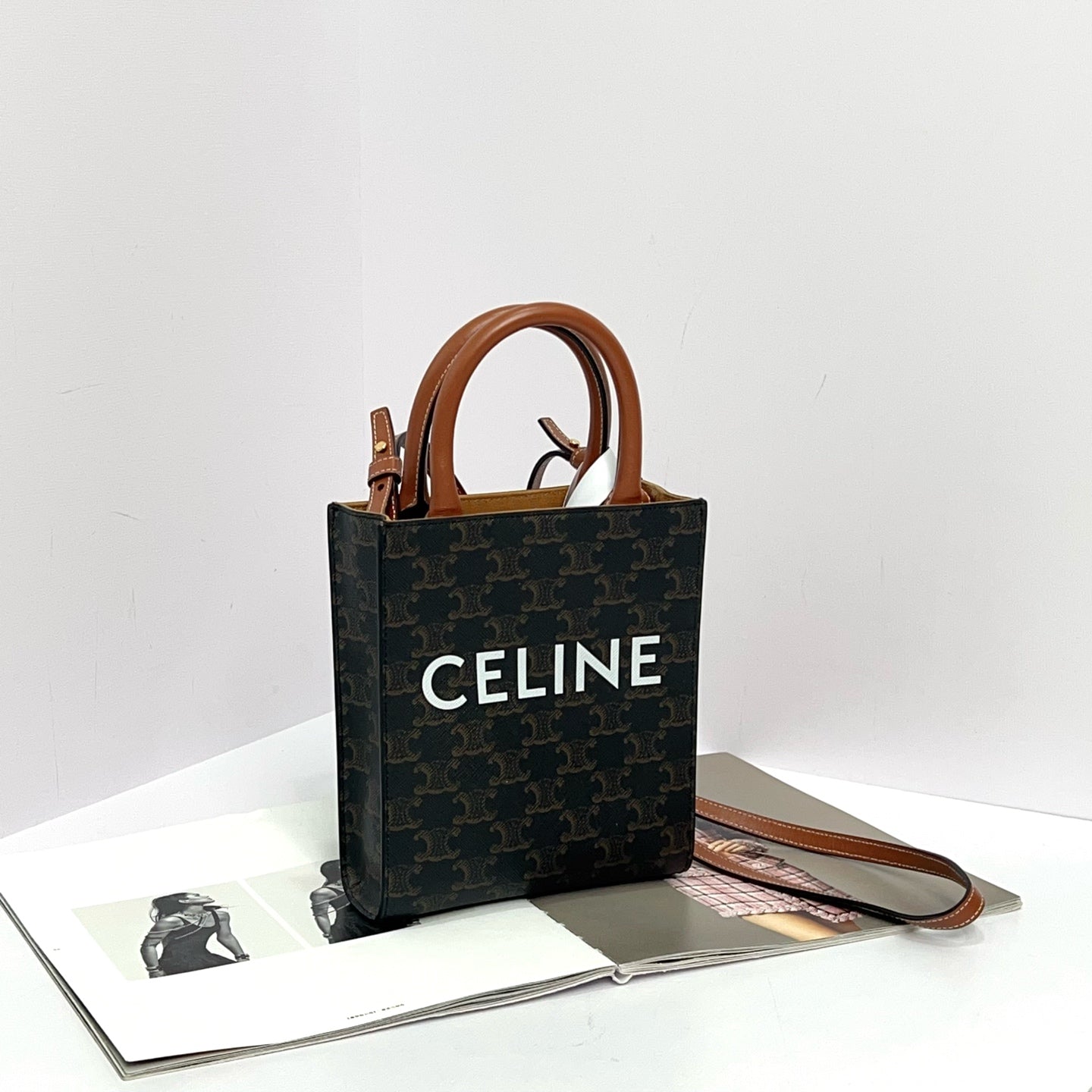 Celine - Cabas - Cloth - Brown - (mini)