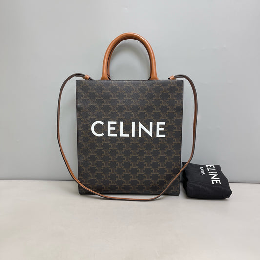 Celine - Cabas - Leather - Brown - (Small)