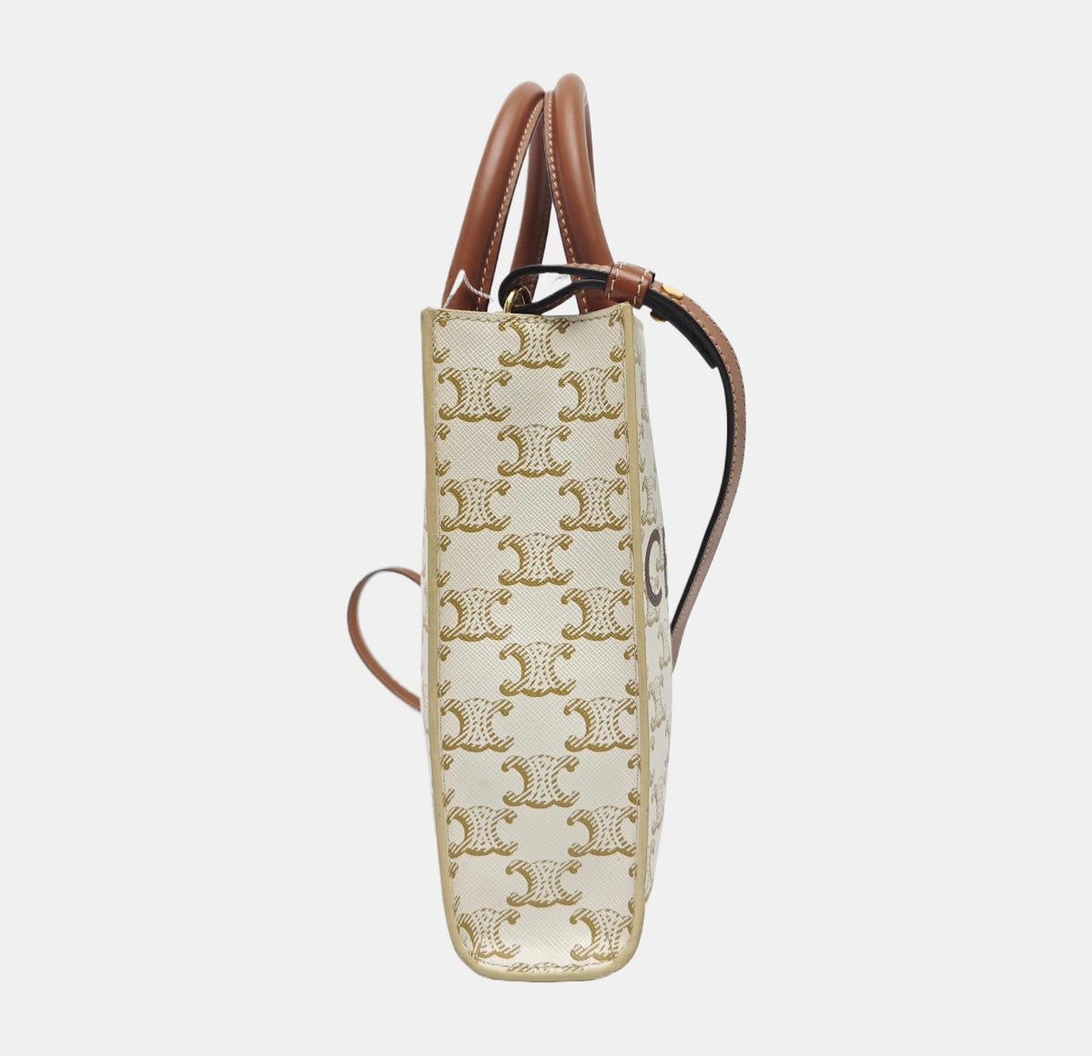 Celine - Cabas Triomphe - Cloth - Beige - (small)