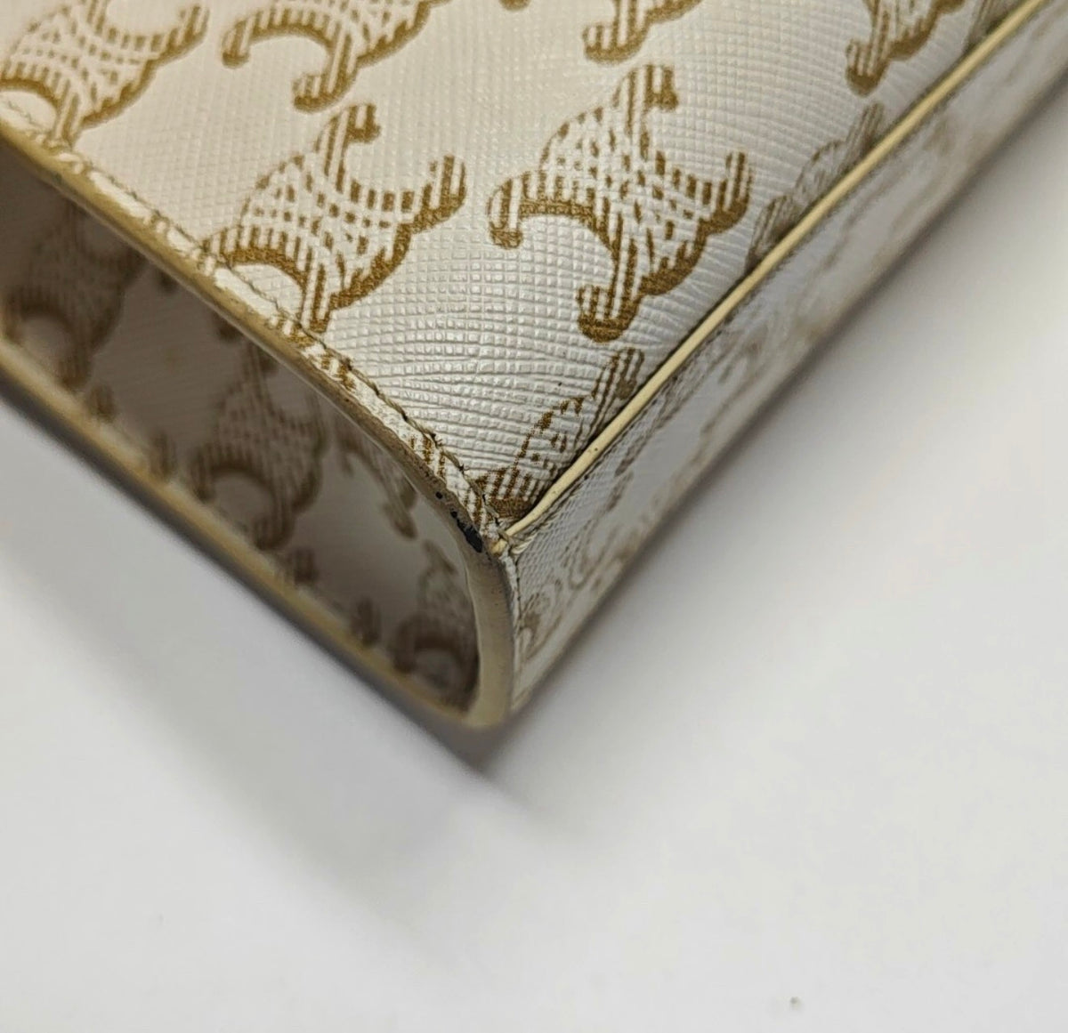 Celine - Cabas Triomphe - Cloth - Beige - (small)