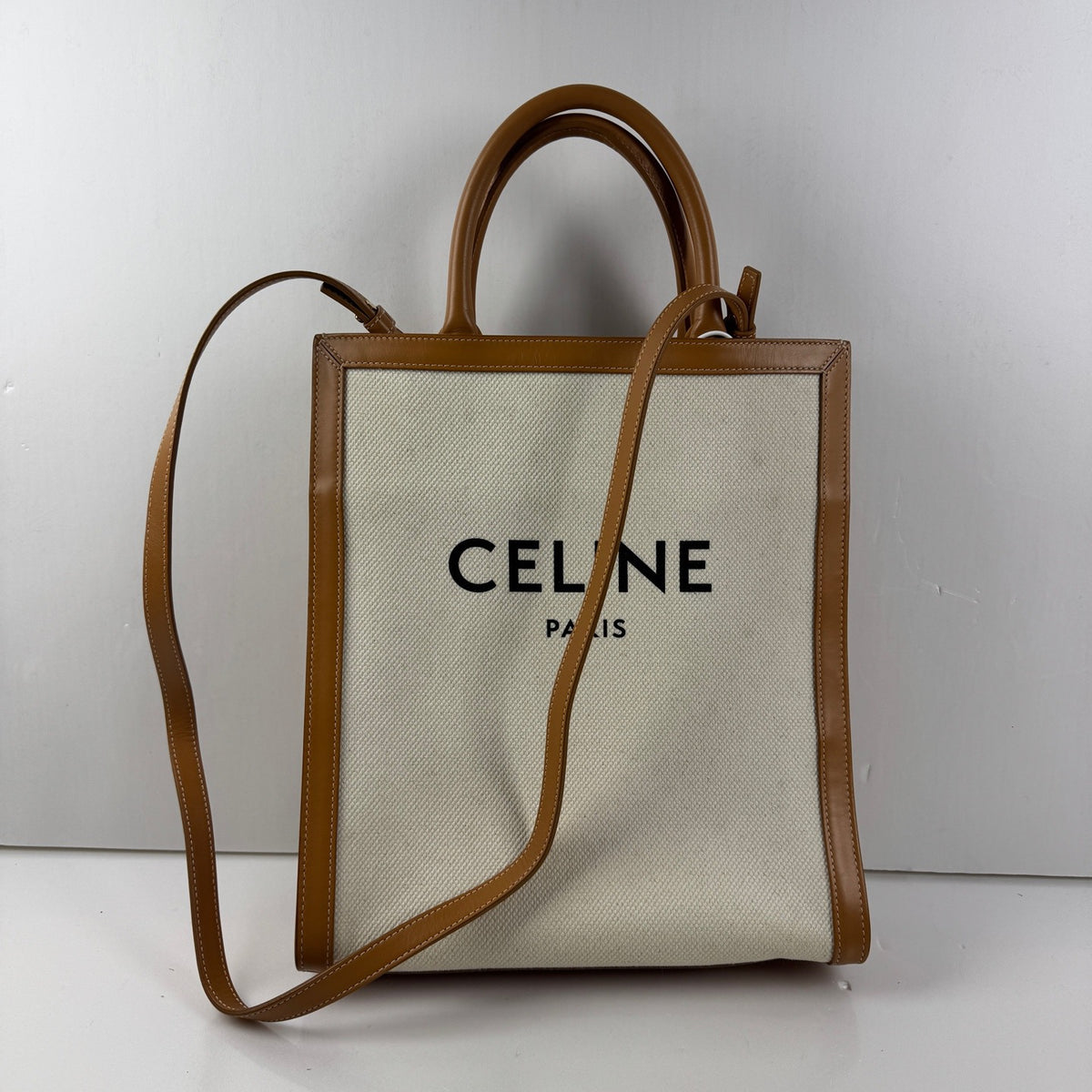 Celine - Cabas Vertical - Cloth - Beige