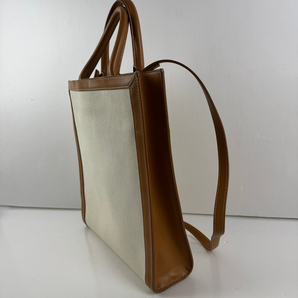 Celine - Cabas Vertical - Cloth - Beige