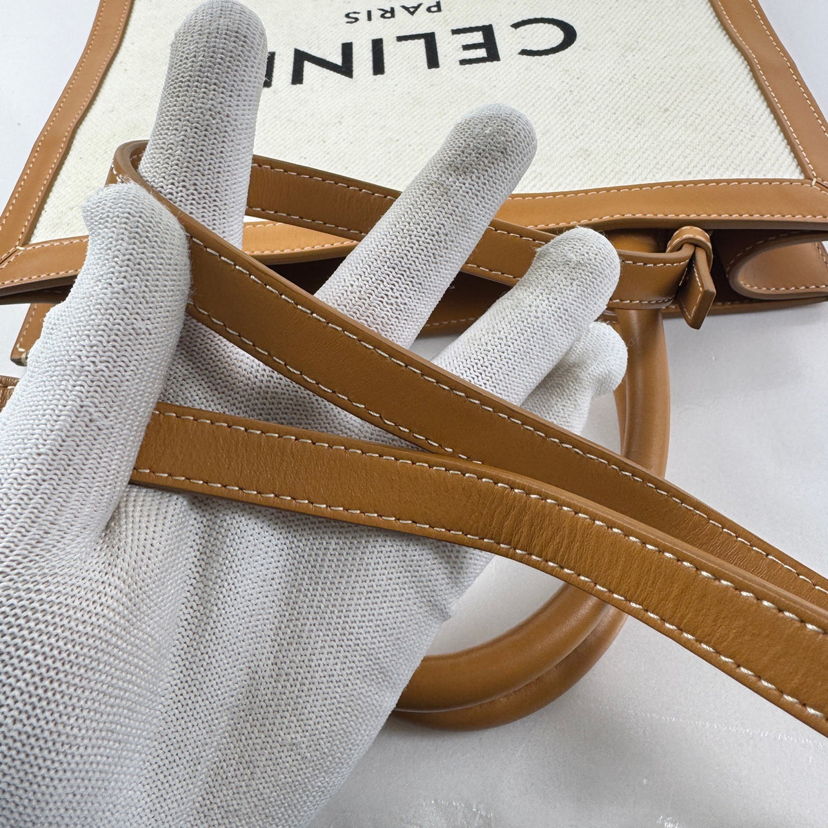 Celine - Cabas Vertical - Cloth - Beige
