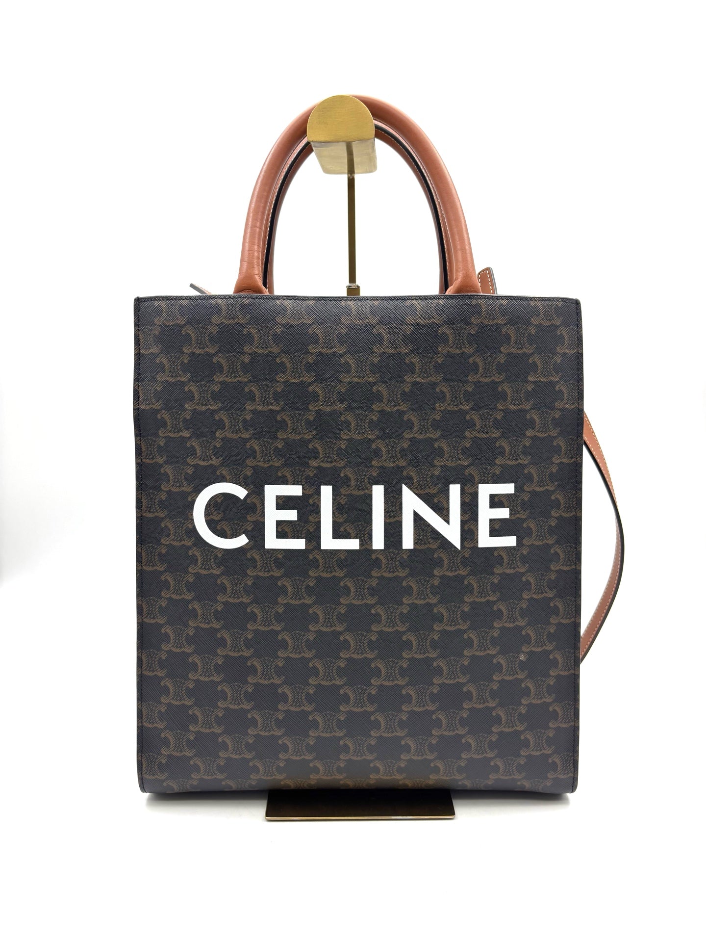 Celine - Cabas Vertical - Leather - Brown - (Medium)
