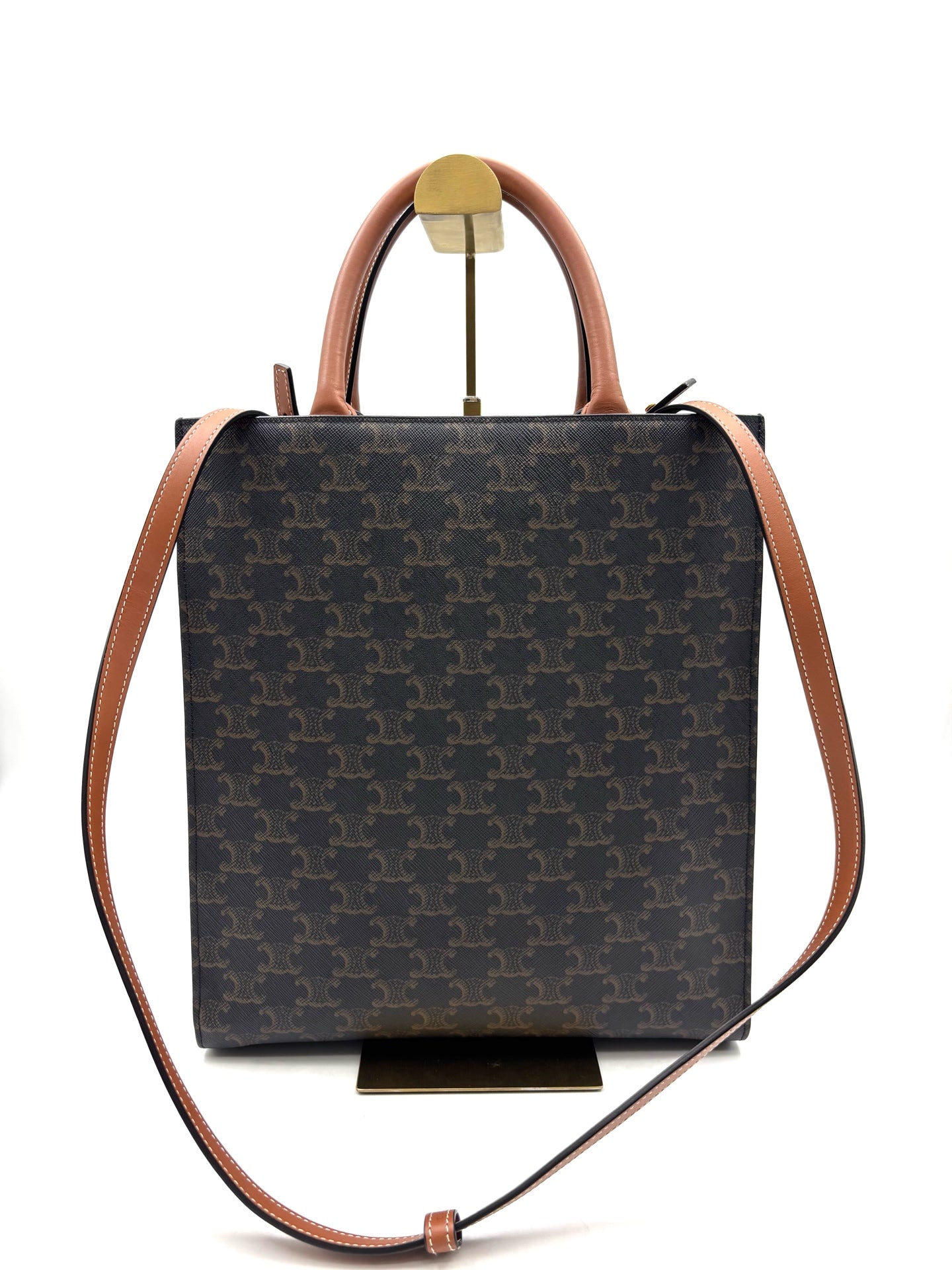 Celine - Cabas Vertical - Leather - Brown - (Medium)