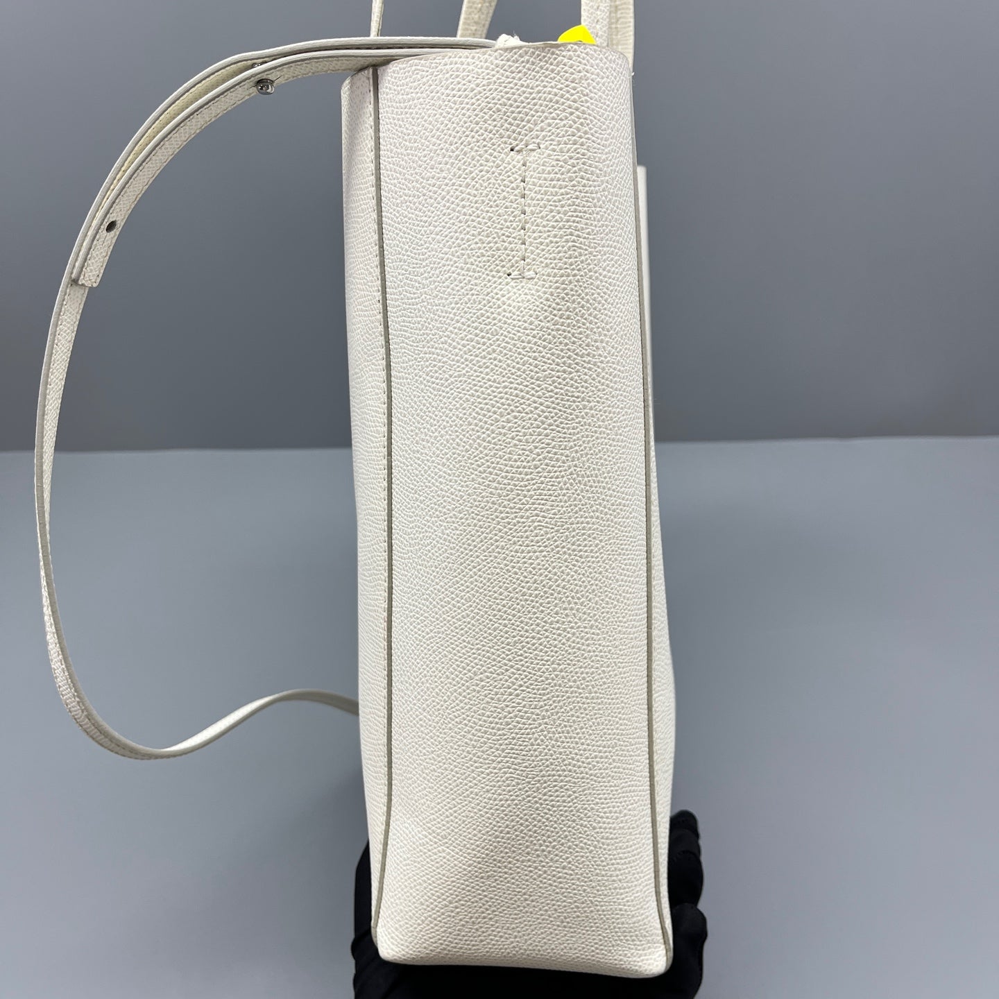 Celine - Cabas Vertical Tote Bag - Grained calfskin leather - White - (Medium)