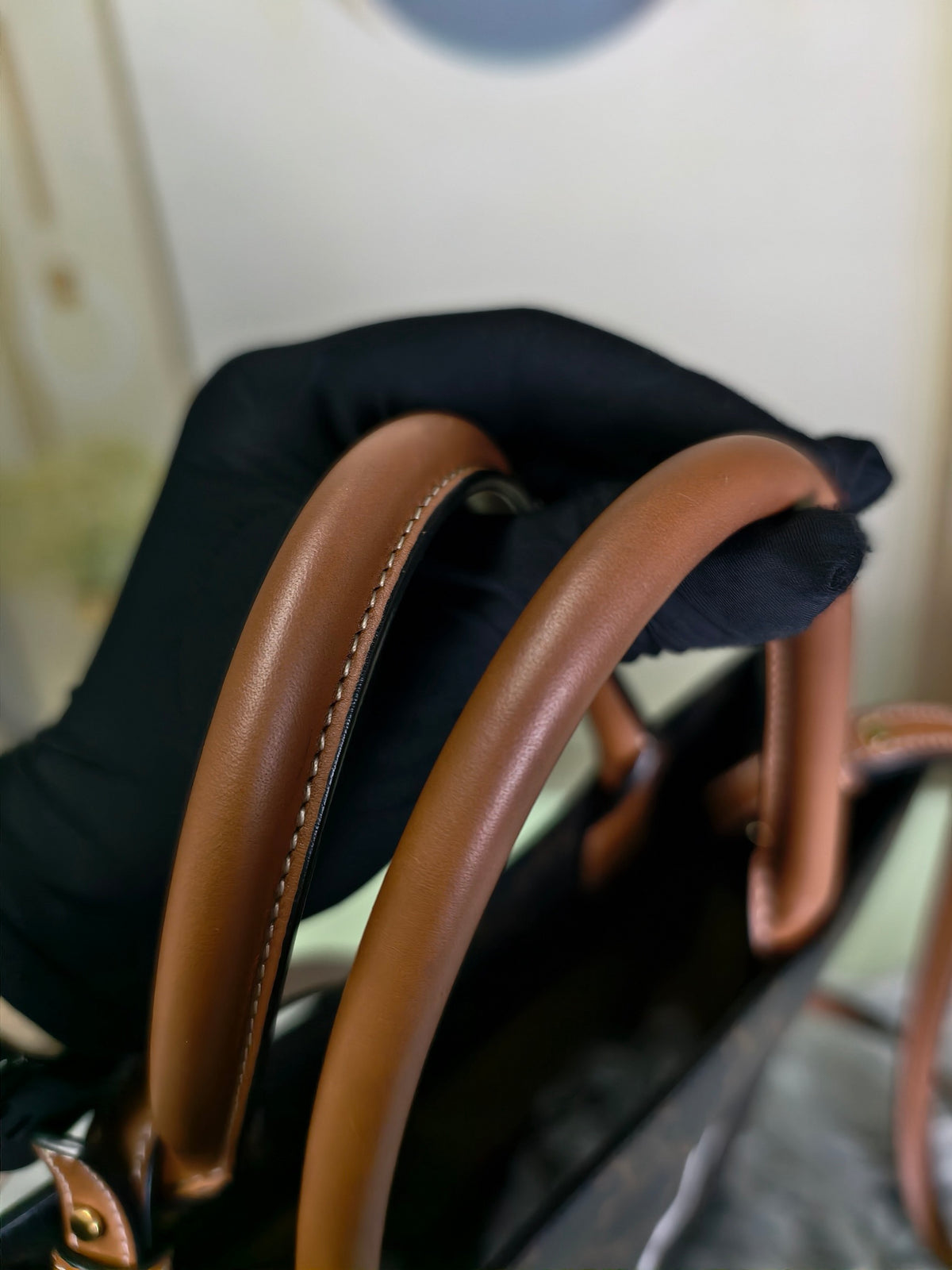 Celine - Cabas Vertical Triomphe Small - Cloth - Brown - (small)