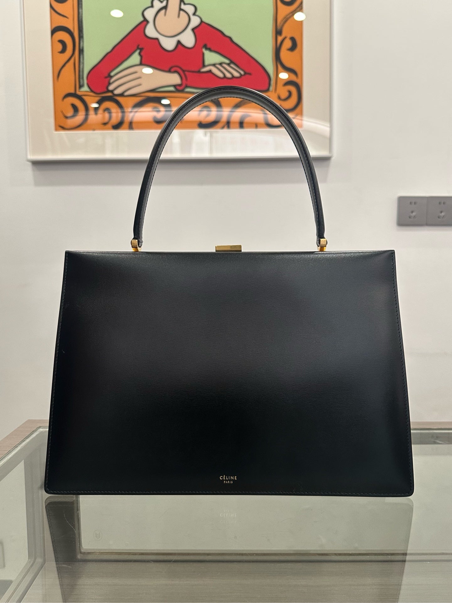 Celine - Clasp - Leather - Black - (medium)
