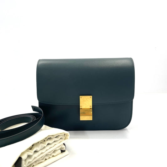 Celine - Classic Box - Leather - Green