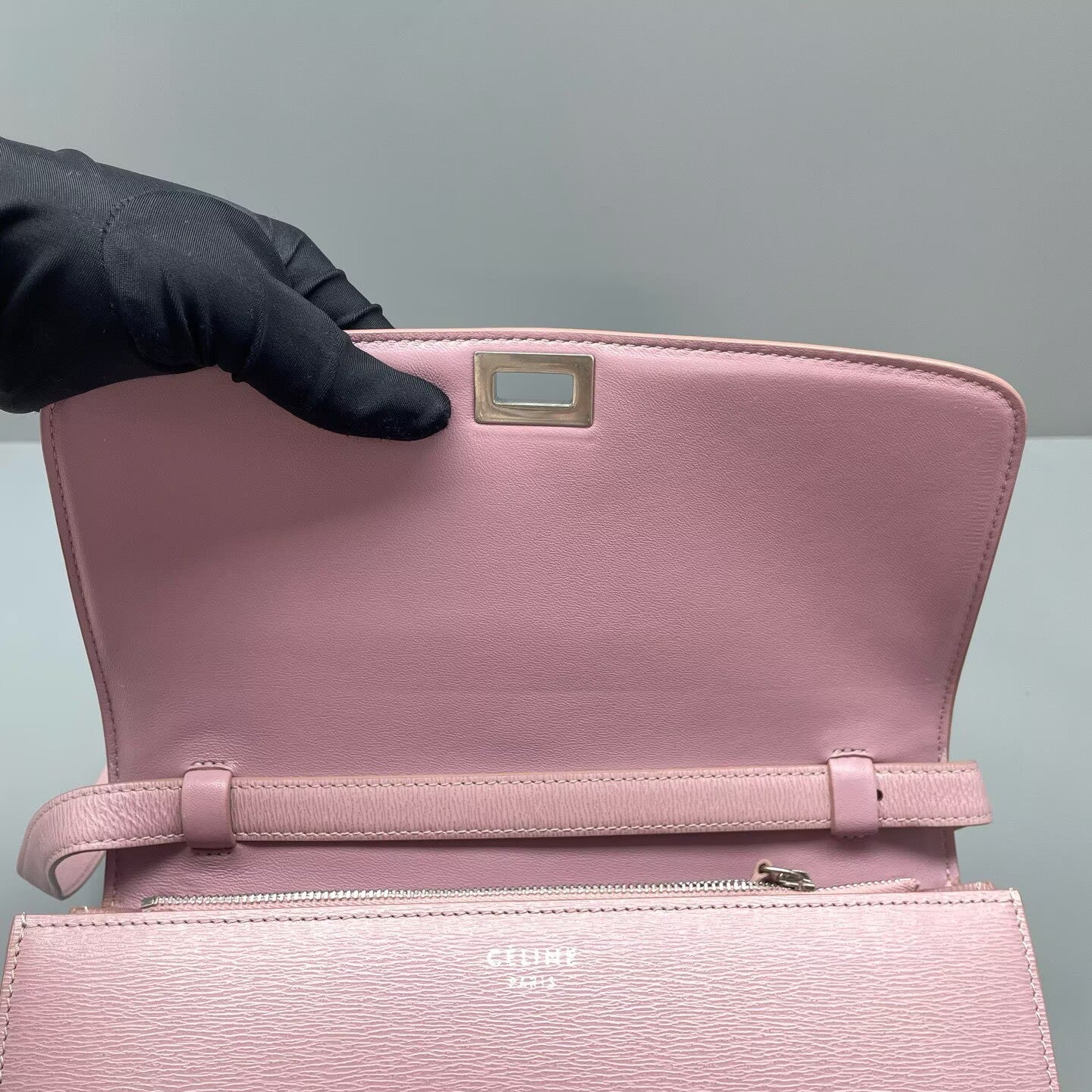 Celine - Classic Box Bag - Grained calfskin leather - Pink - (medium)
