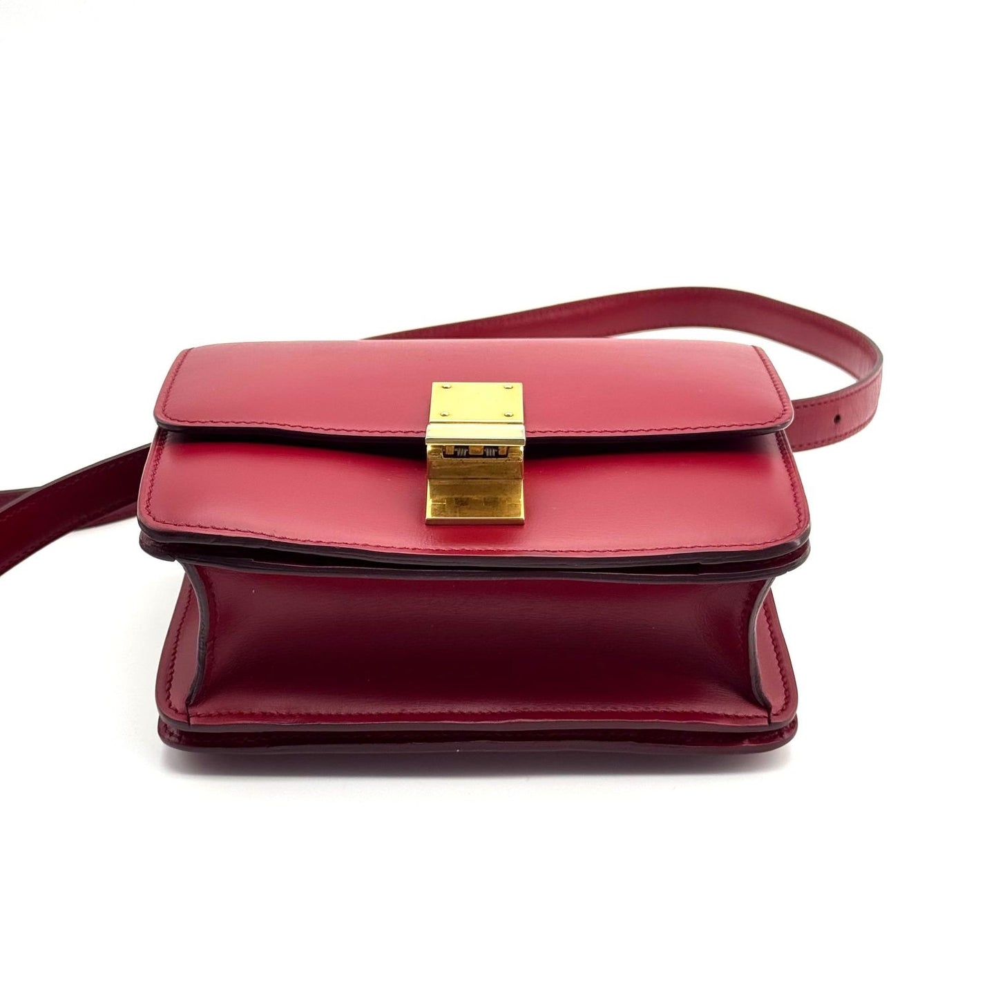 Celine - Classic Box Bag - Leather - Red - (mini)