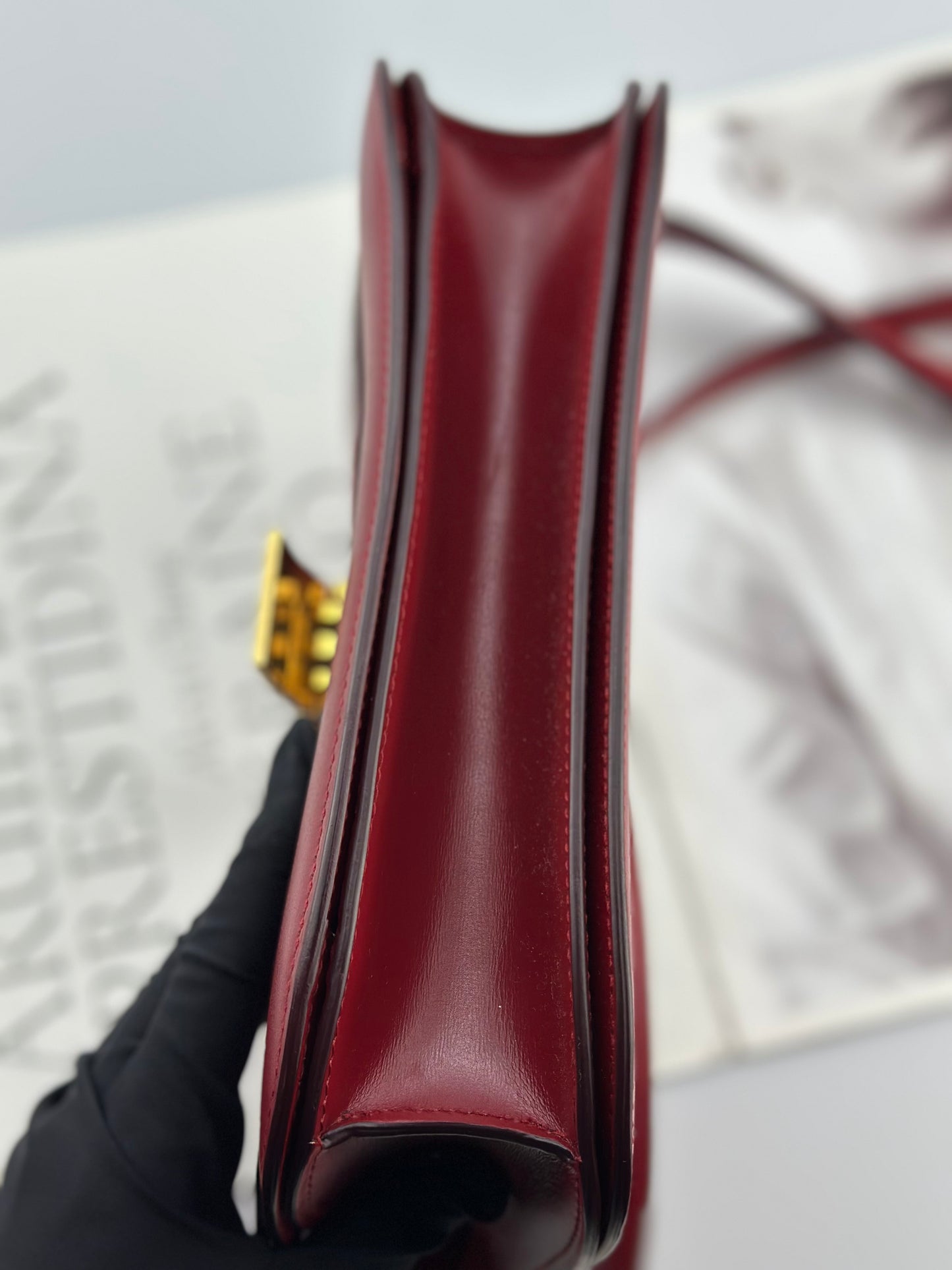 Celine - Classic Box - Box calfskin leather - Red - (medium)