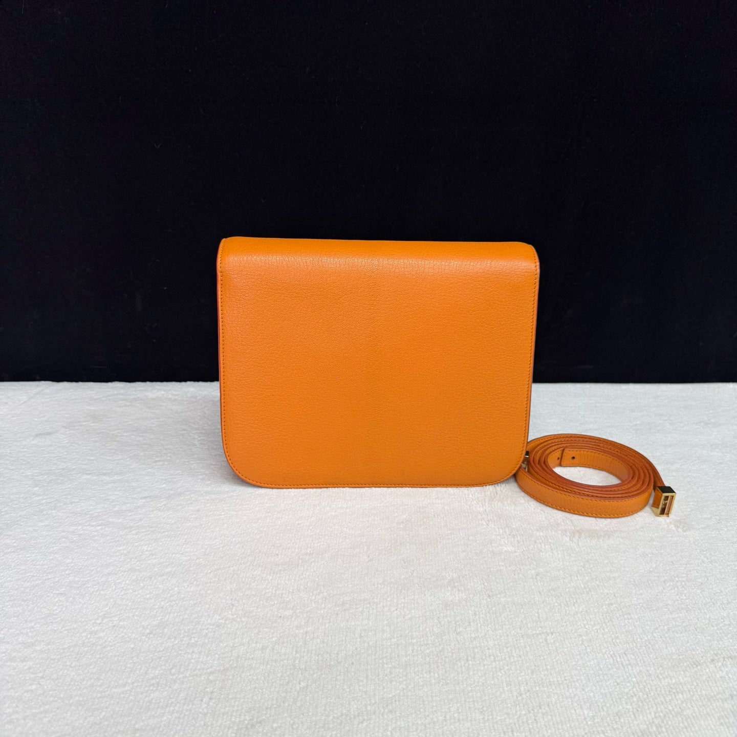 Celine - Classic Box - Grained leather - Orange - (Medium)
