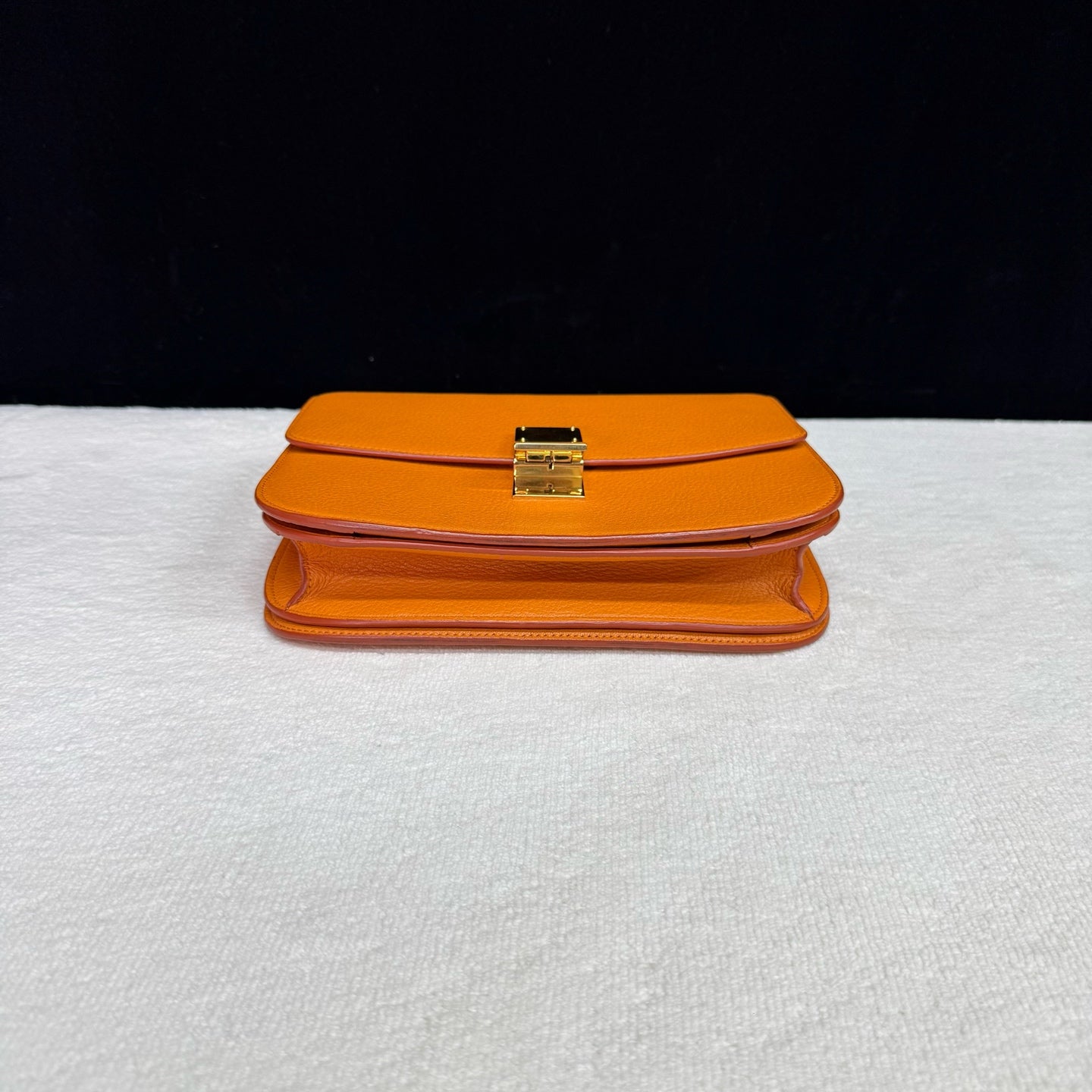 Celine - Classic Box - Grained leather - Orange - (Medium)