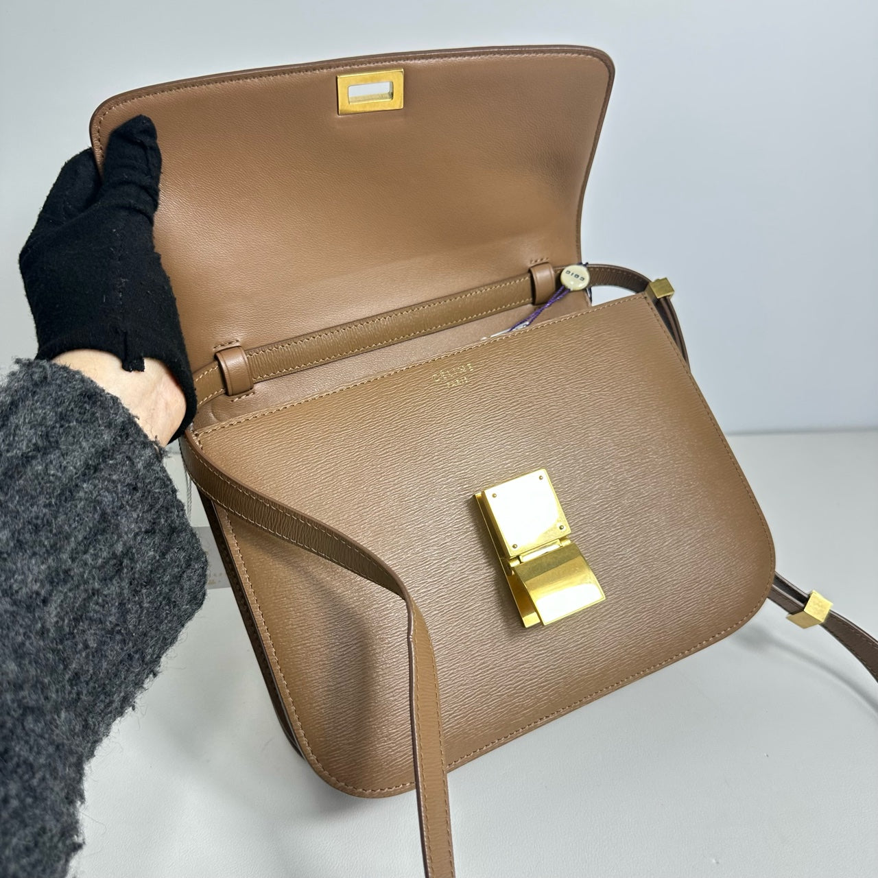 Celine - Classic Box - Leather - Brown - (Medium)