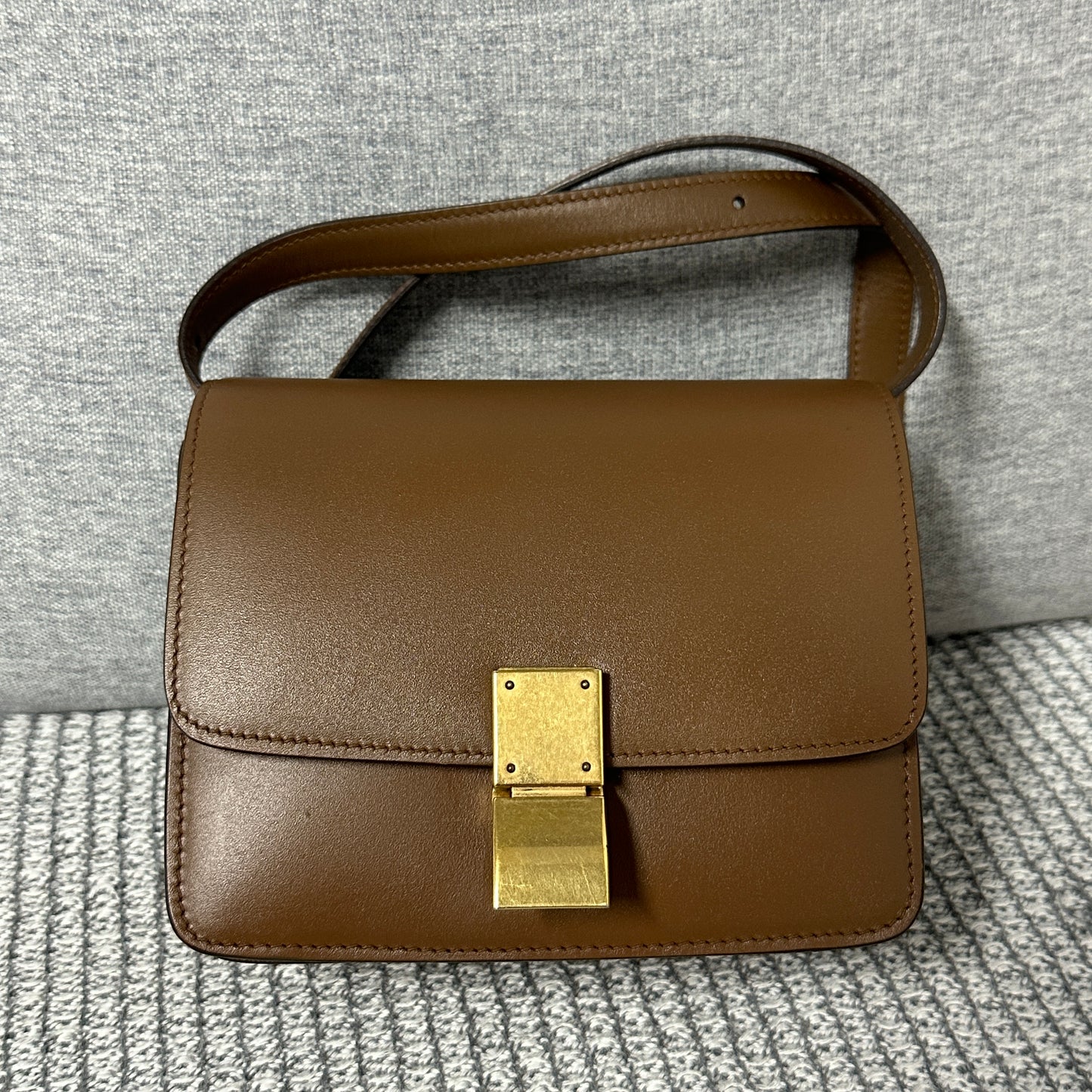 Celine - Classic Box - Leather - Brown - (small)