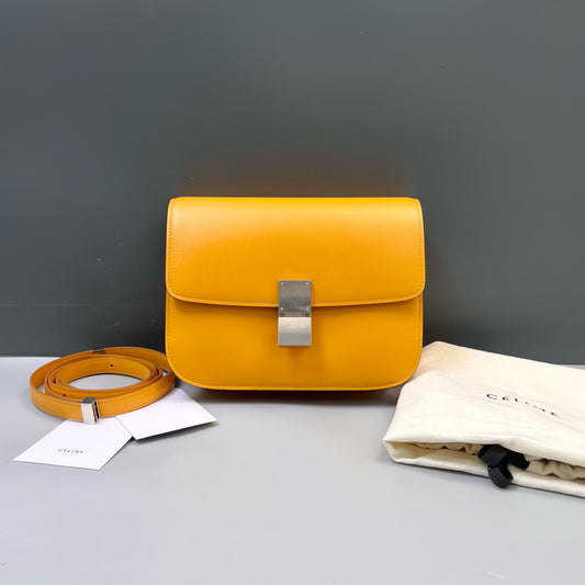 Celine - Classic Box - Leather - Yellow - (medium)