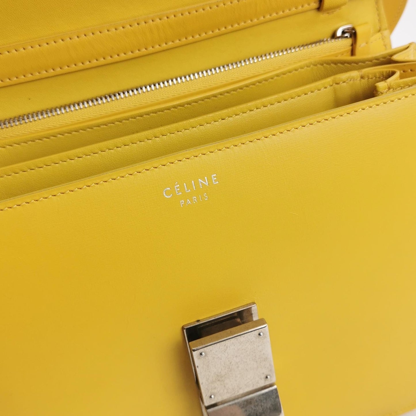Celine - Classic Box - Leather - Yellow - (medium)