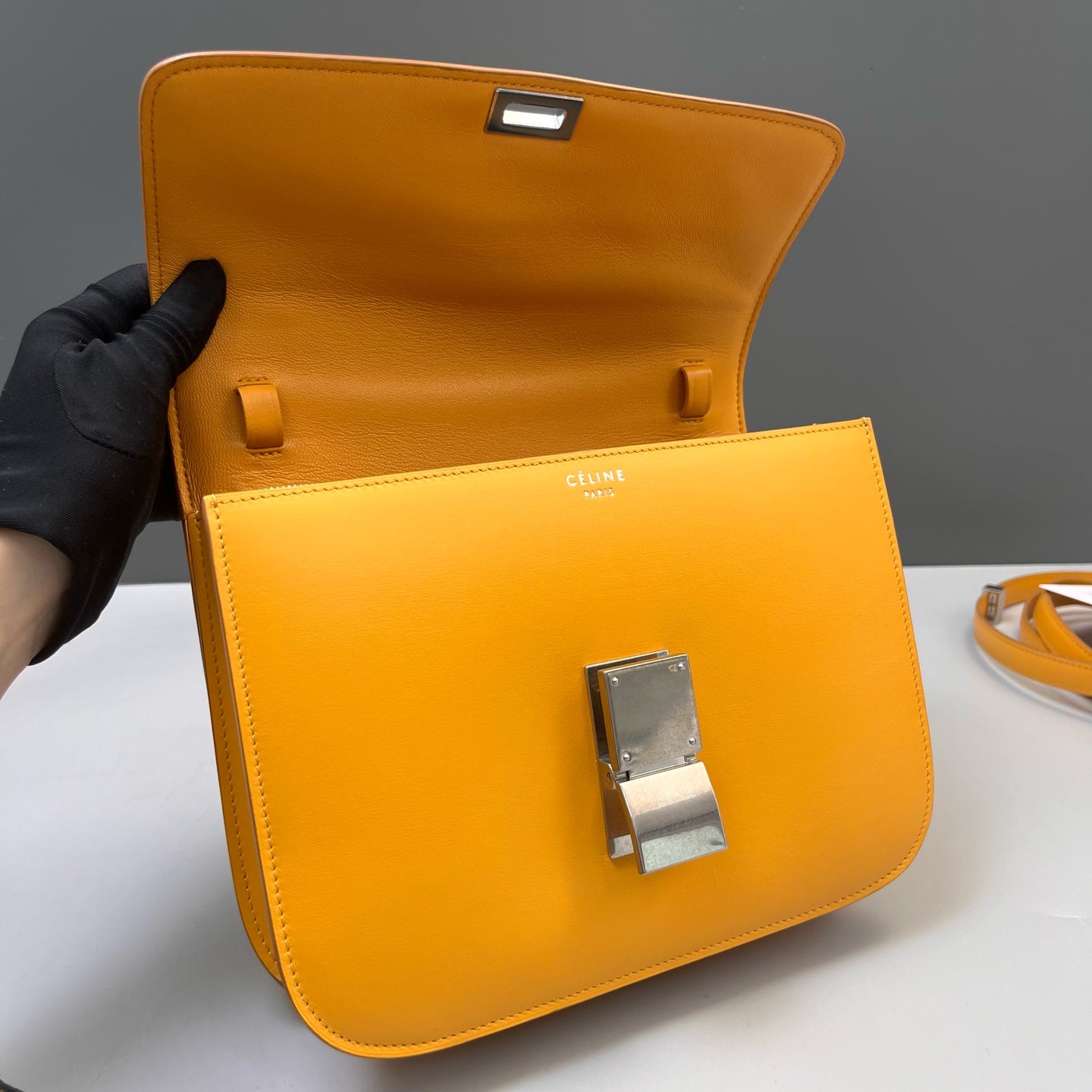 Celine - Classic Box - Leather - Yellow - (medium)