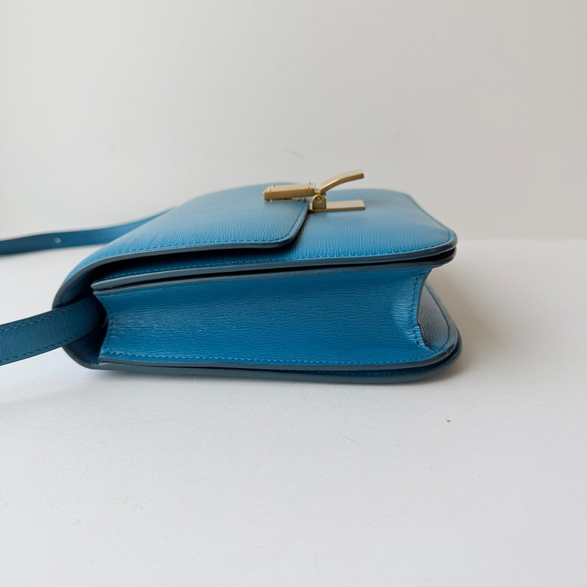 Celine - Classic Box Medium - Leather - Blue - (medium)