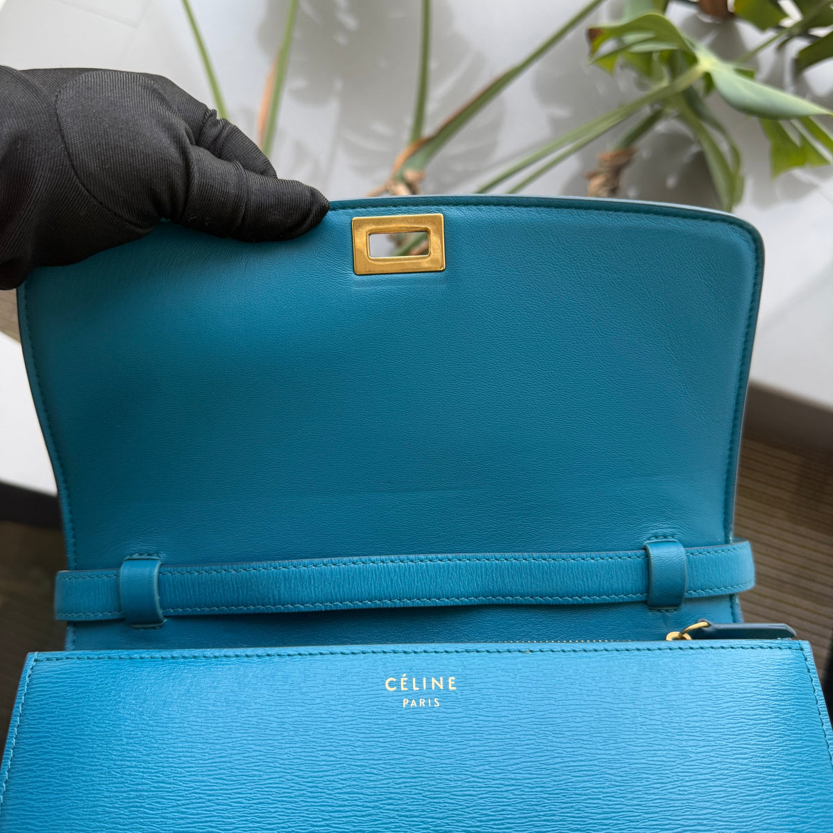 Celine - Classic Box Medium - Leather - Blue - (medium)